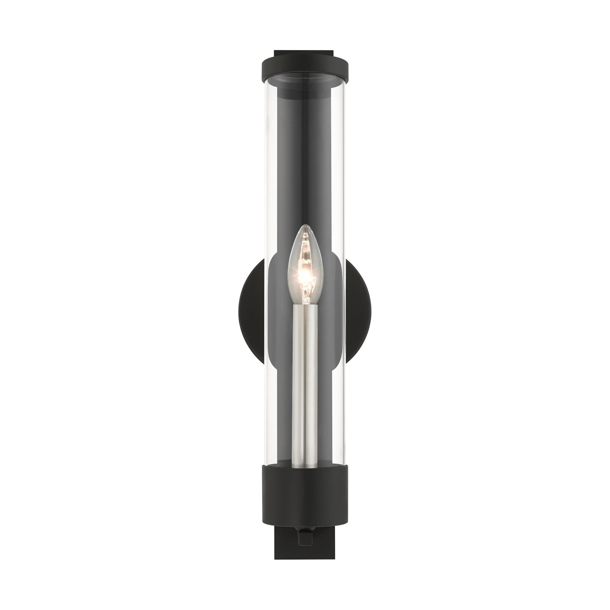 Shown in Black finish and Clear glass and Clear Glass shade