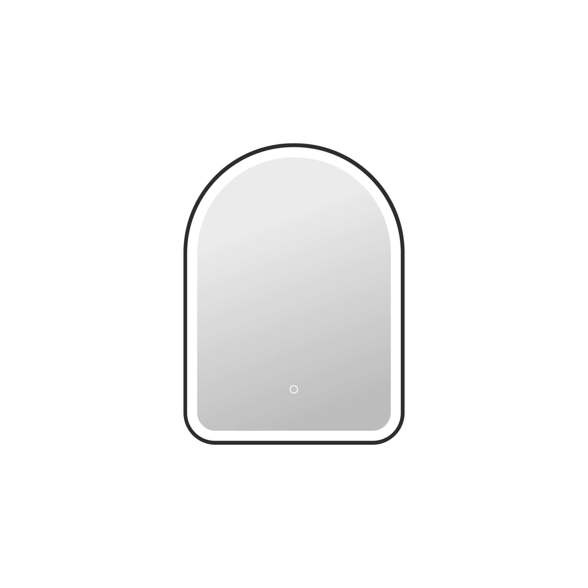 Harmoni 30 Inch Arched LED Lighted Mirror by Elegant Decor