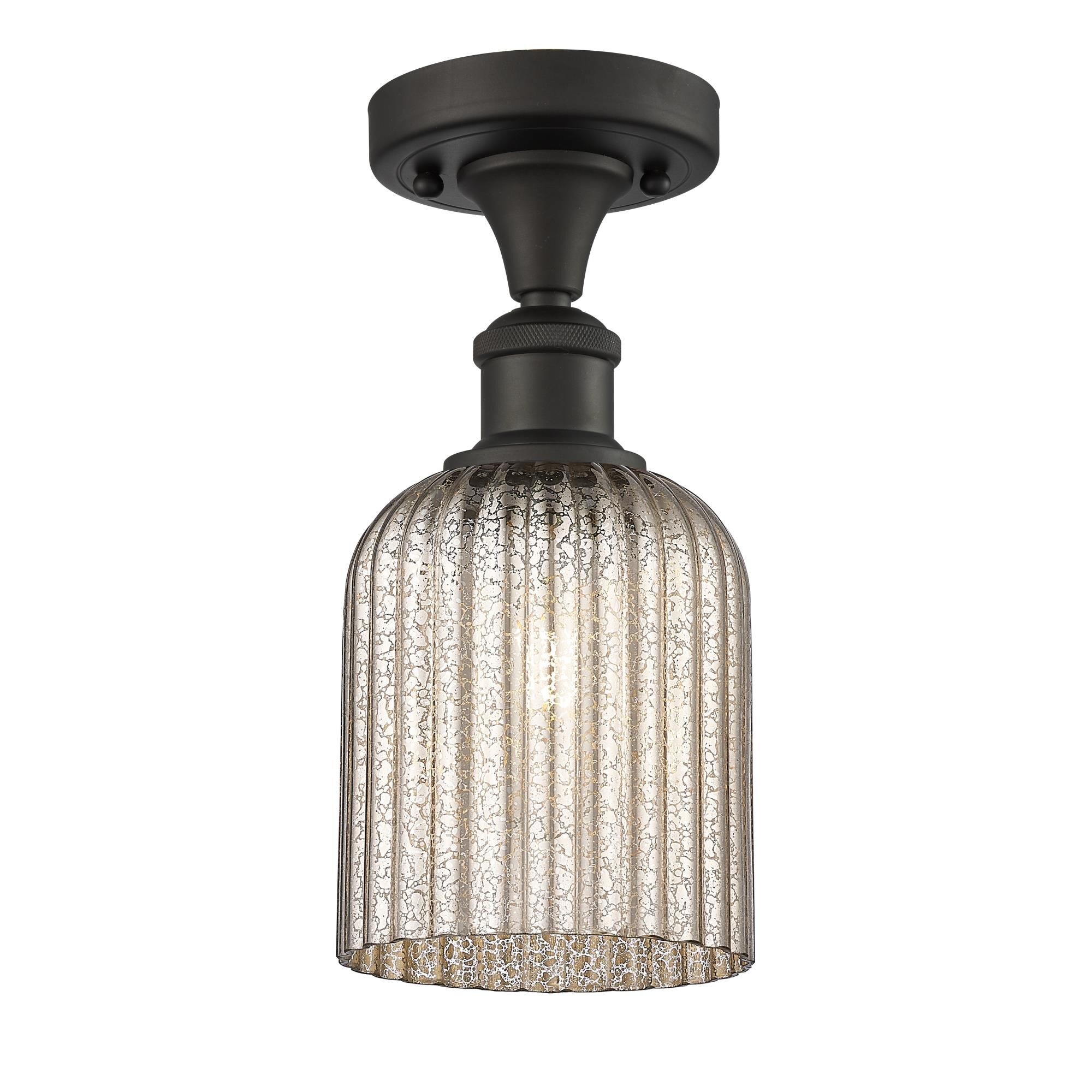 Shown in Oil Rubbed Bronze finish and Mercury shade