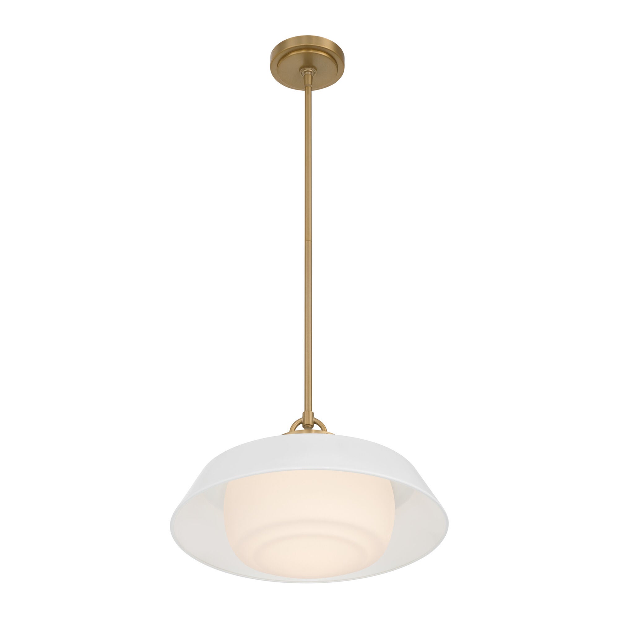 Shown in Vibrant Gold finish and Steel glass and Steel shade
