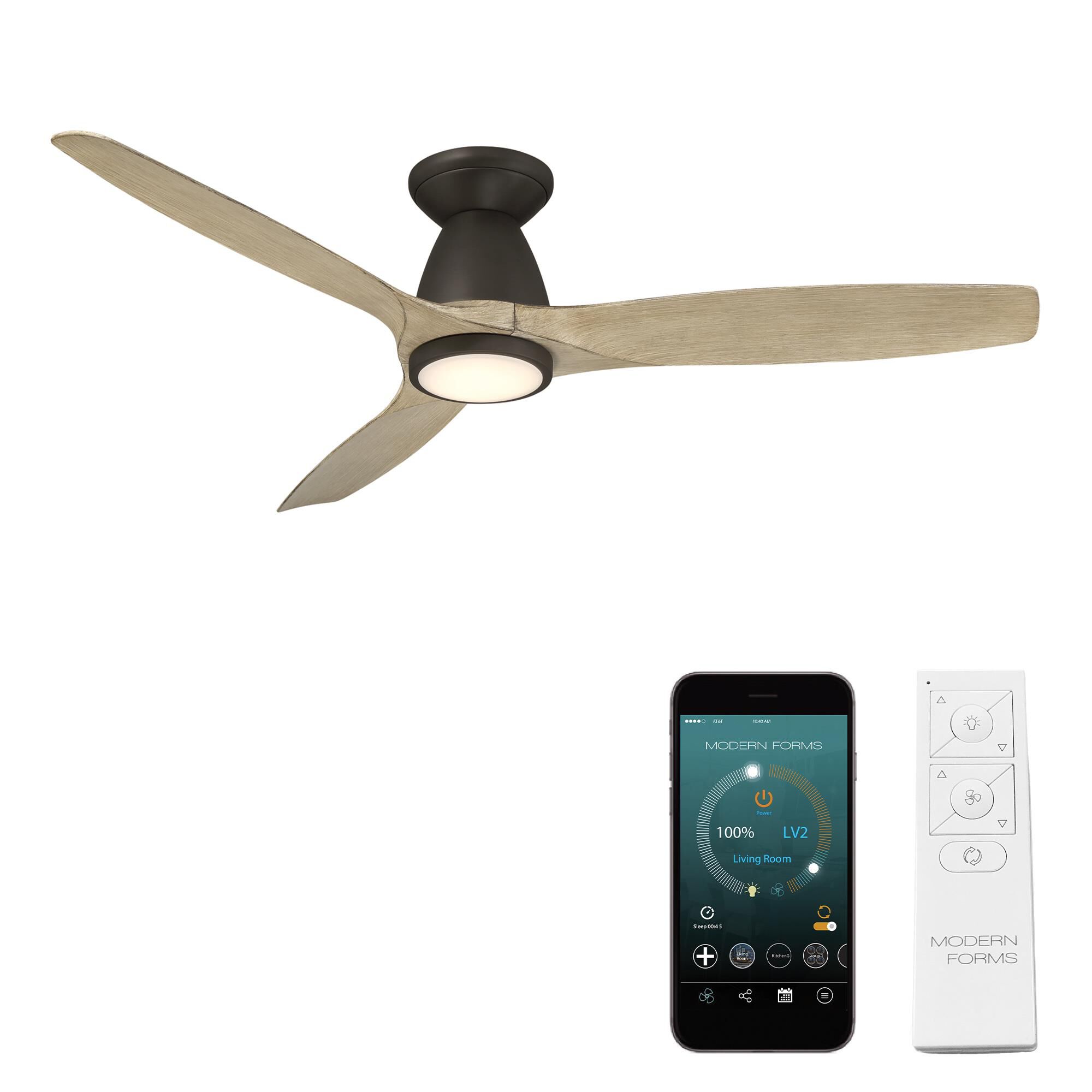 Skylark 54 Inch Flush Mount Fan with Light Kit by Modern Forms