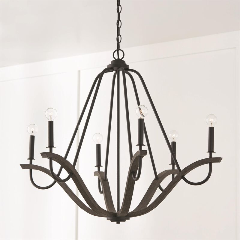 Clive 36 Inch 6 Light Chandelier by Capital Lighting Fixture Company