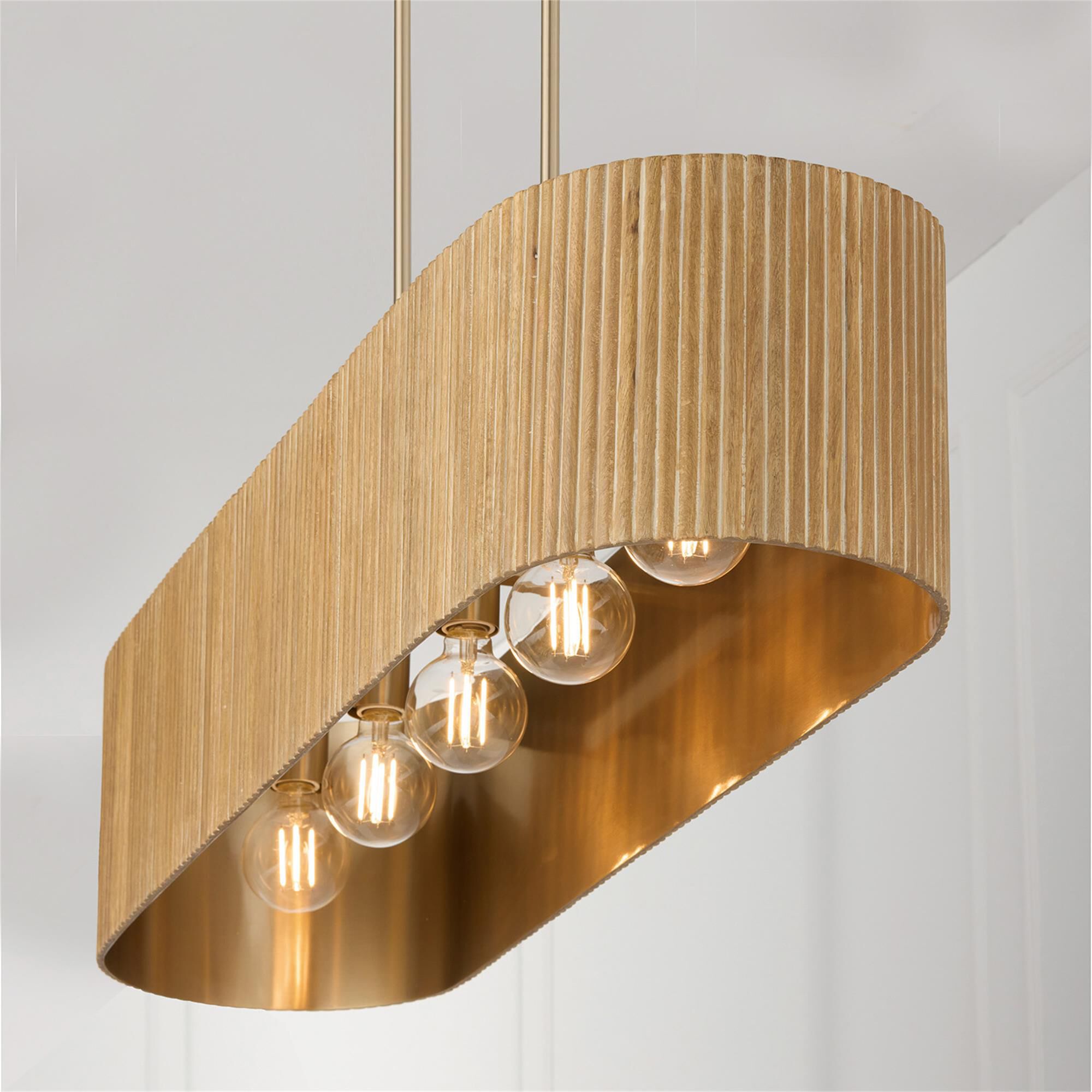 Shown in White Wash And Matte Brass finish