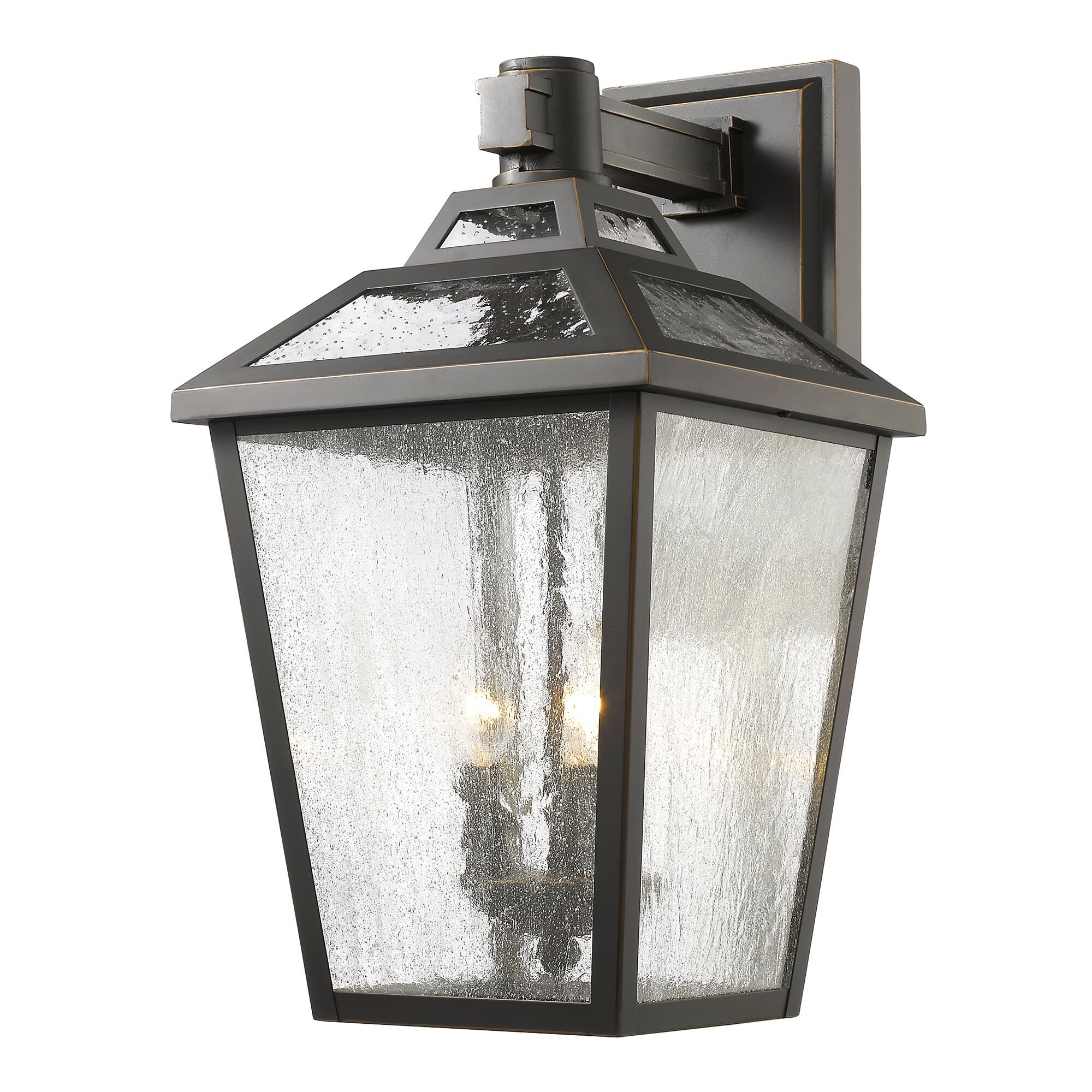 Shown in Oil Rubbed Bronze finish and Glass shade