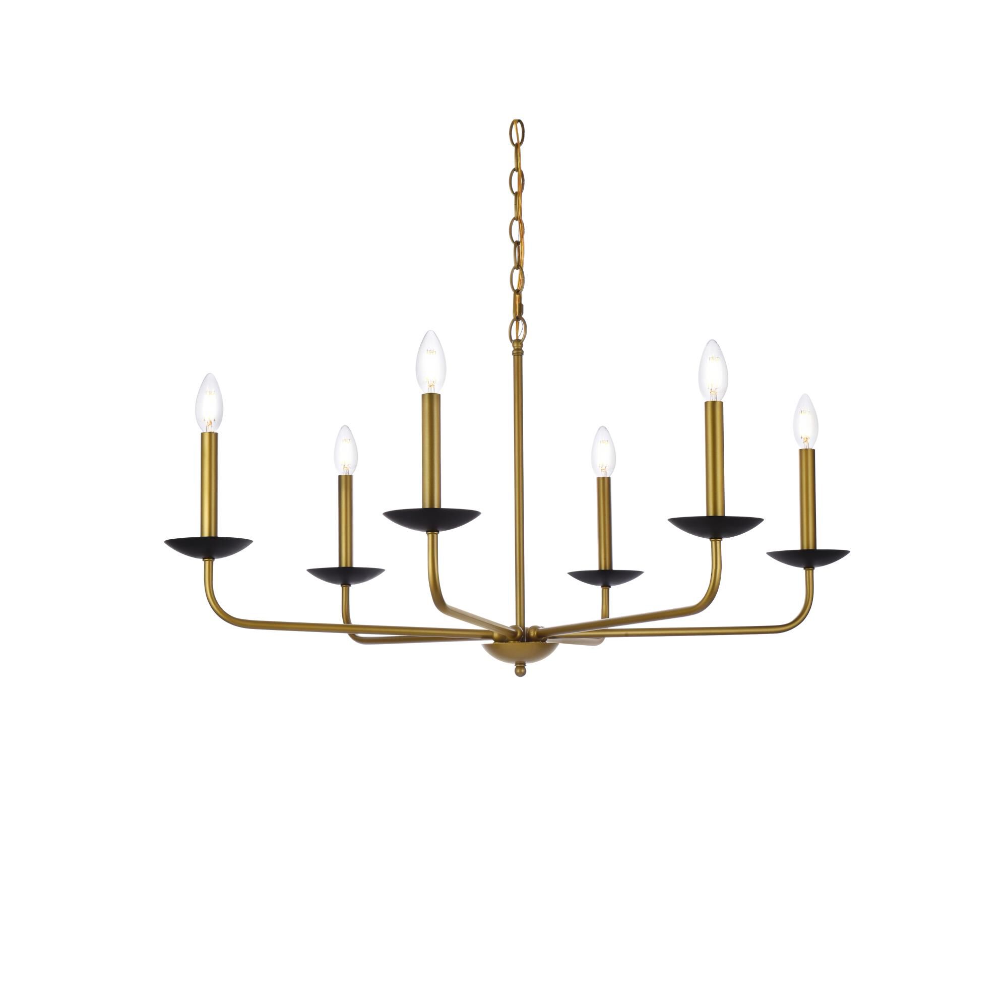 Cohen 36 Inch 6 Light Chandelier by Elegant Lighting
