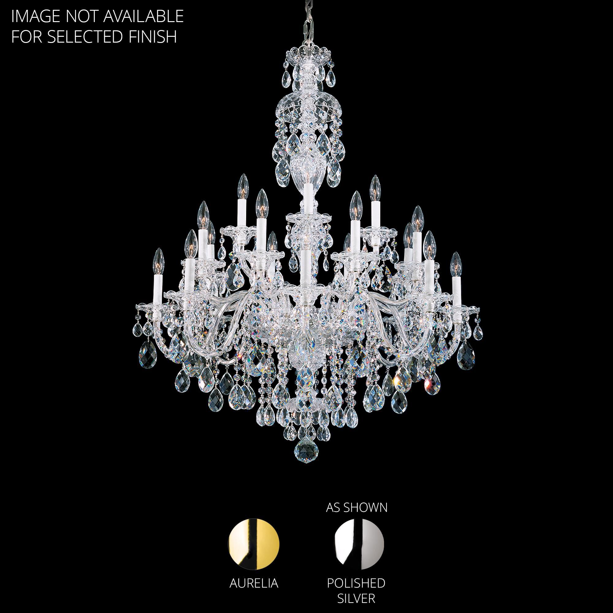 Shown in Polished Gold finish and Clear Radiance crystal