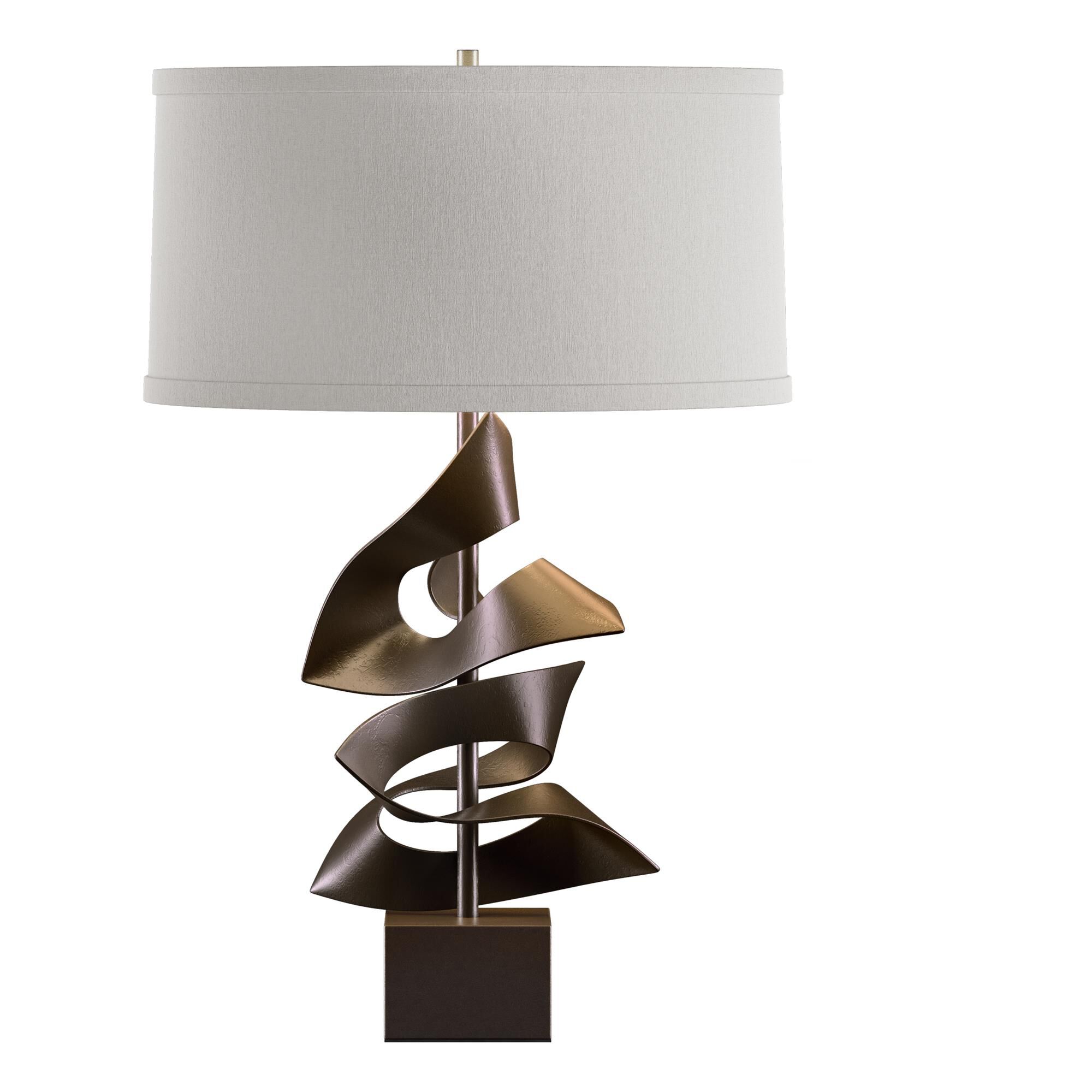 Shown in Bronze finish and Flax shade