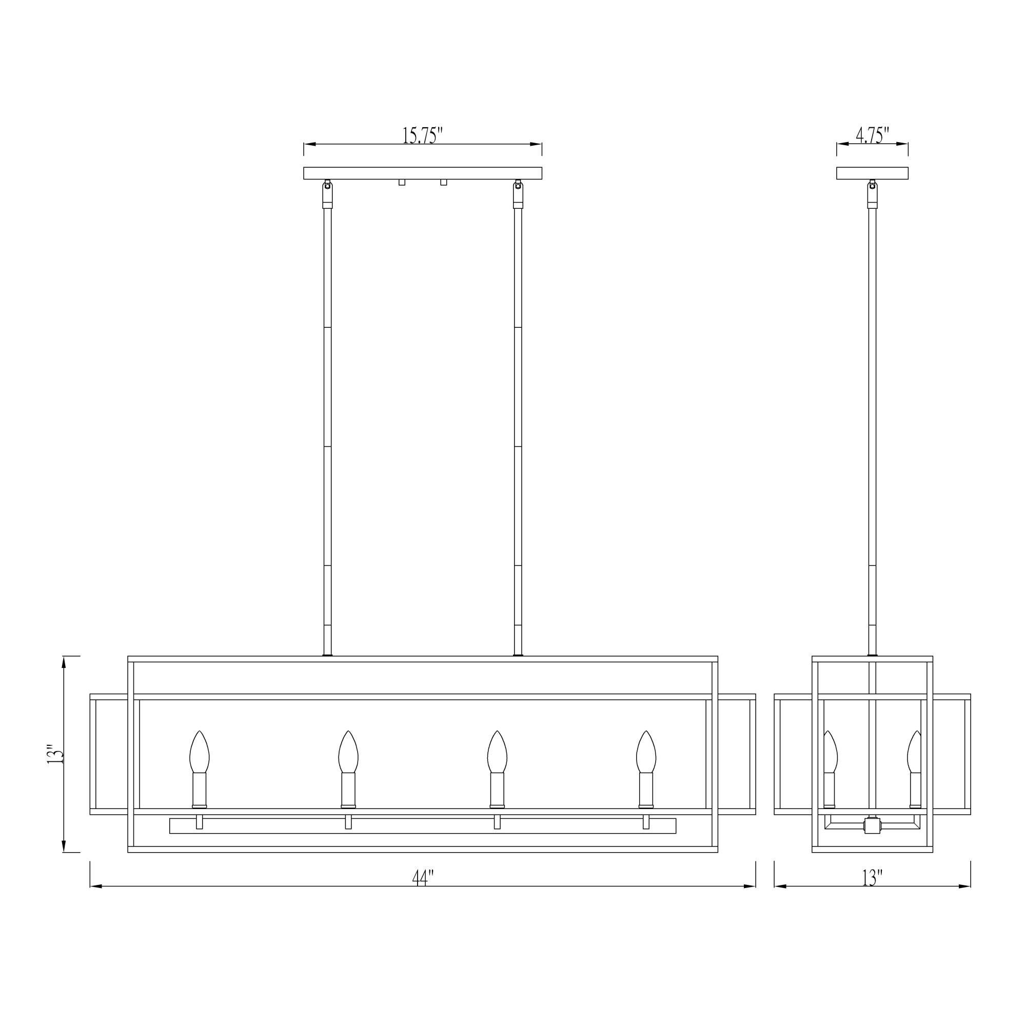 Titania 44 Inch 8 Light Linear Suspension Light by Z-Lite