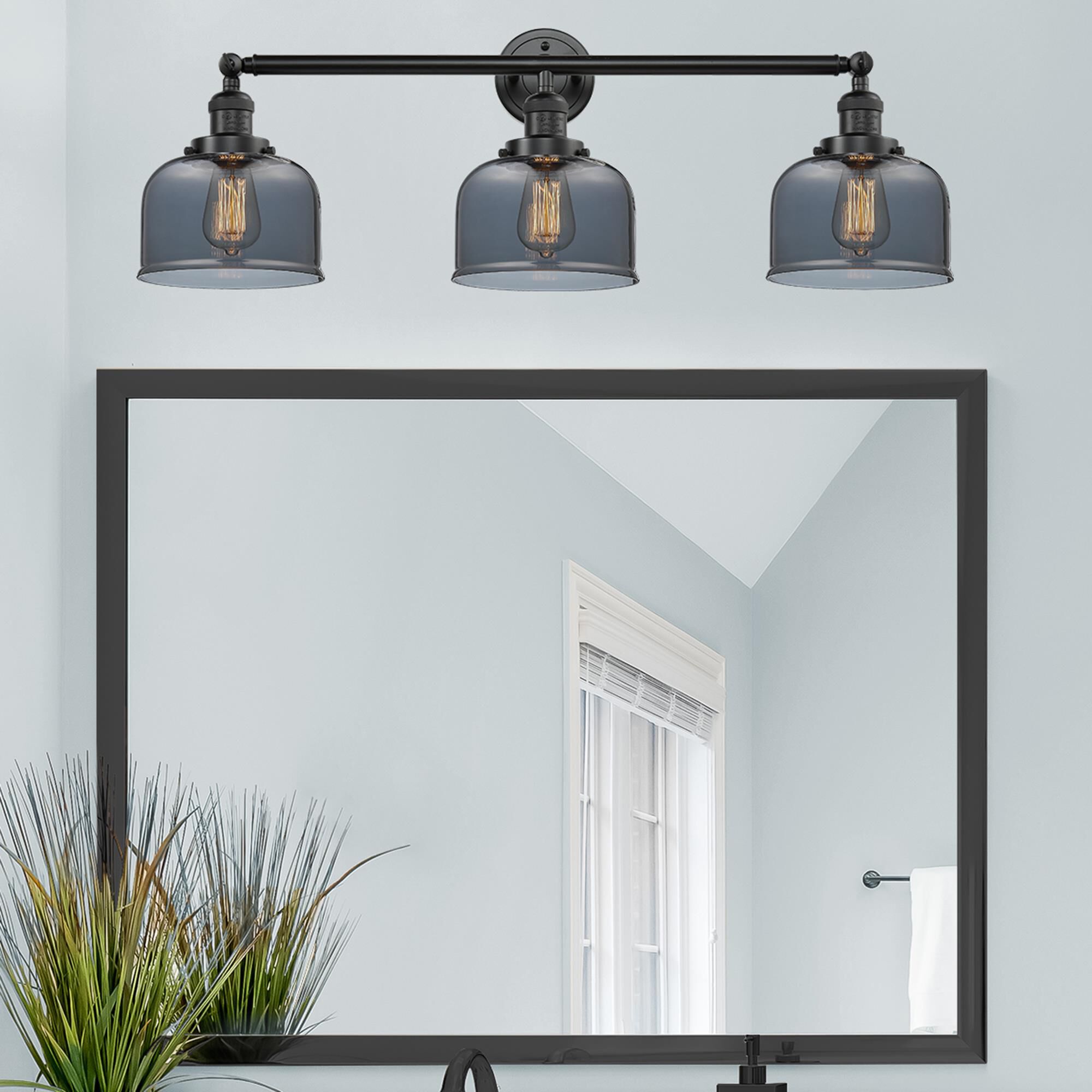 Shown in Oil Rubbed Bronze finish and Plated Smoked glass