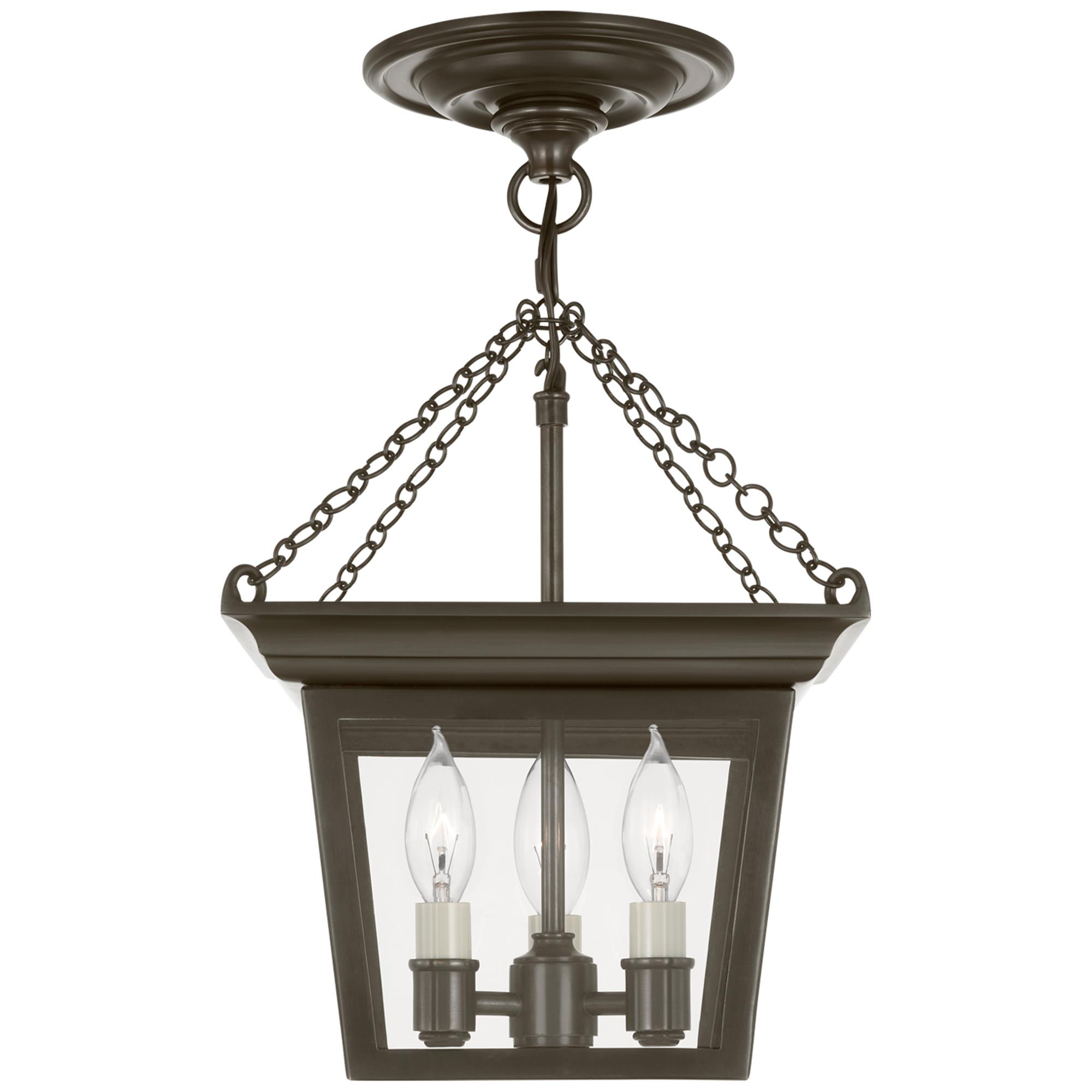 Shown in Bronze finish and Clear glass