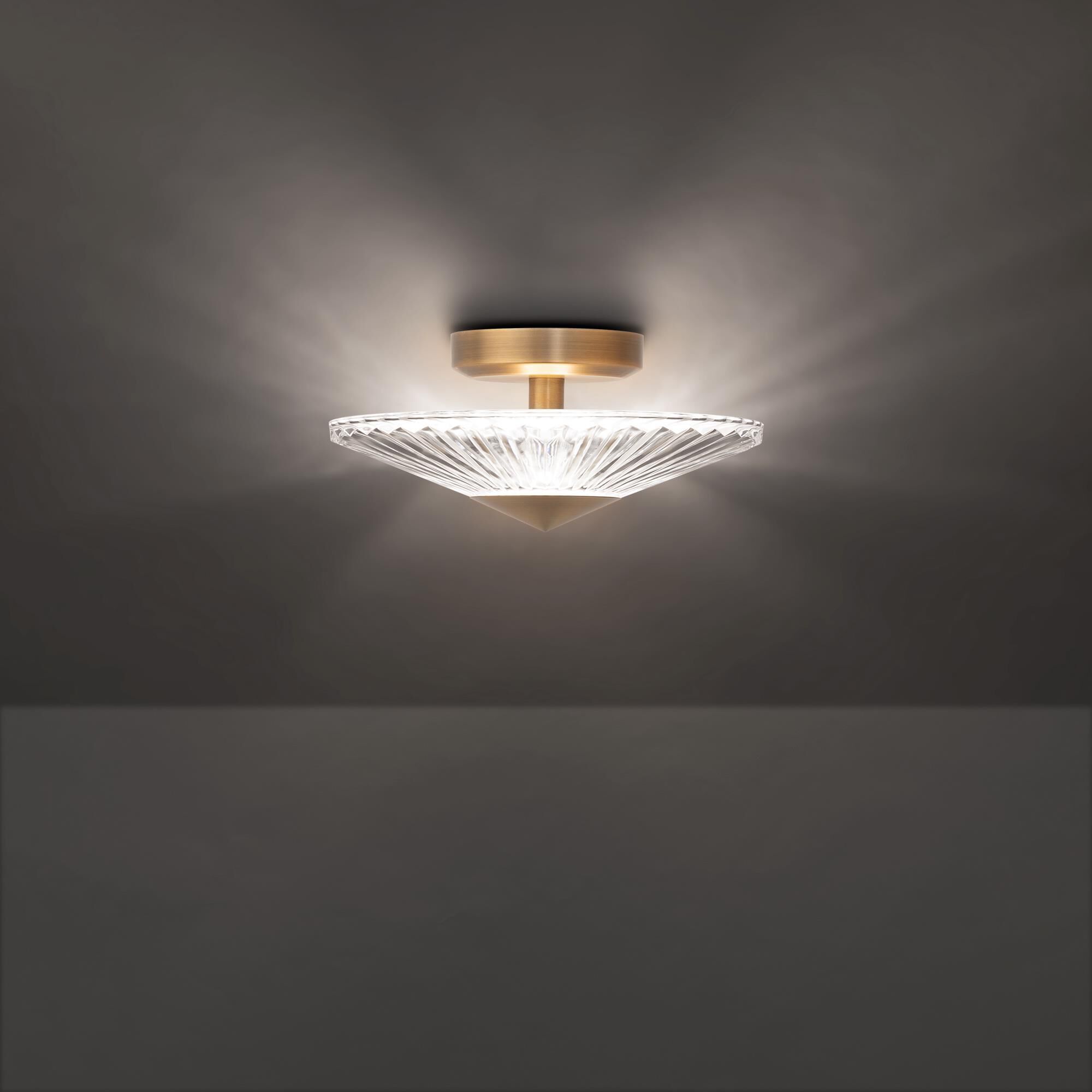 Origami 12 Inch Semi Flush Mount by Schonbek