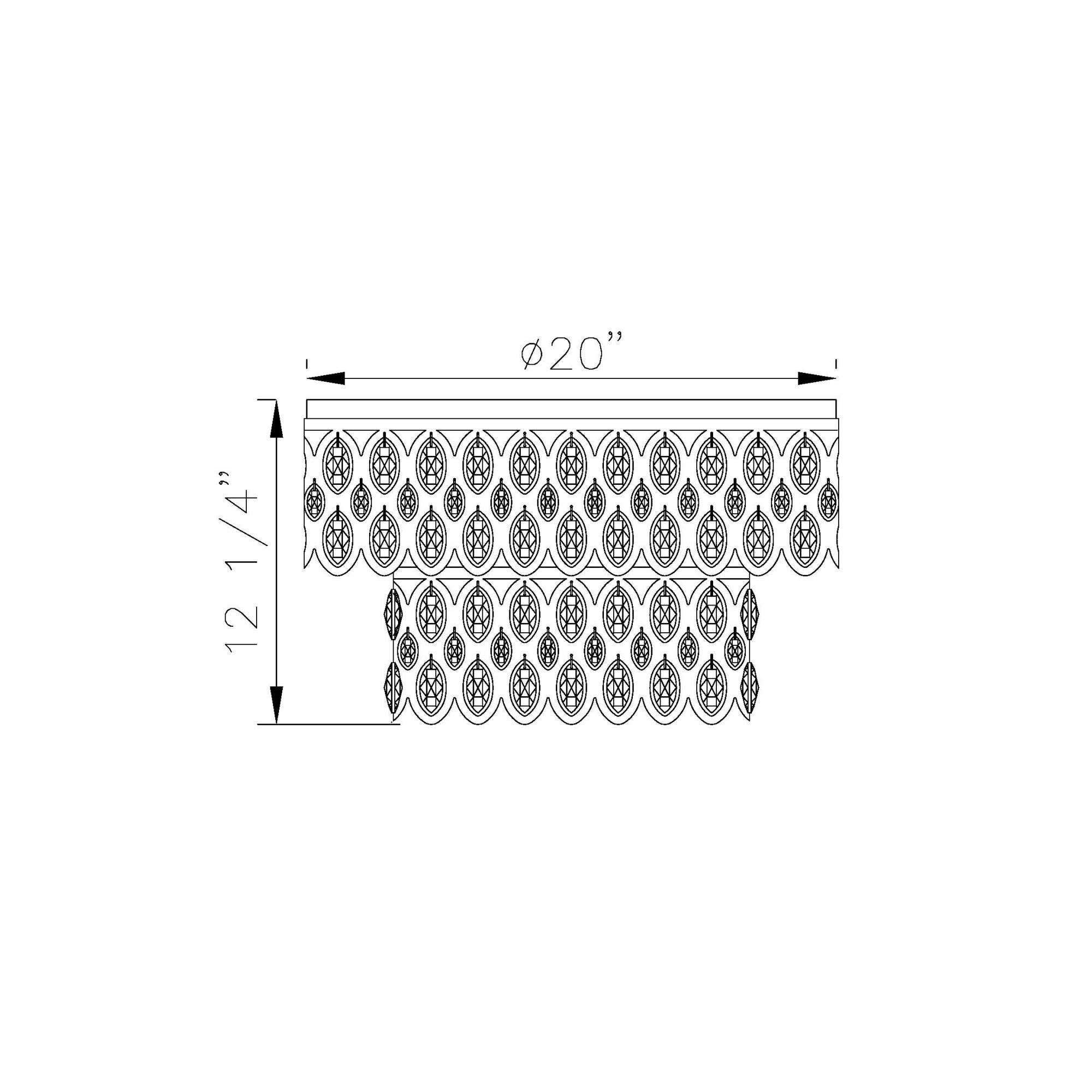 Dealey 20 Inch 9 Light Flush Mount by Z-Lite