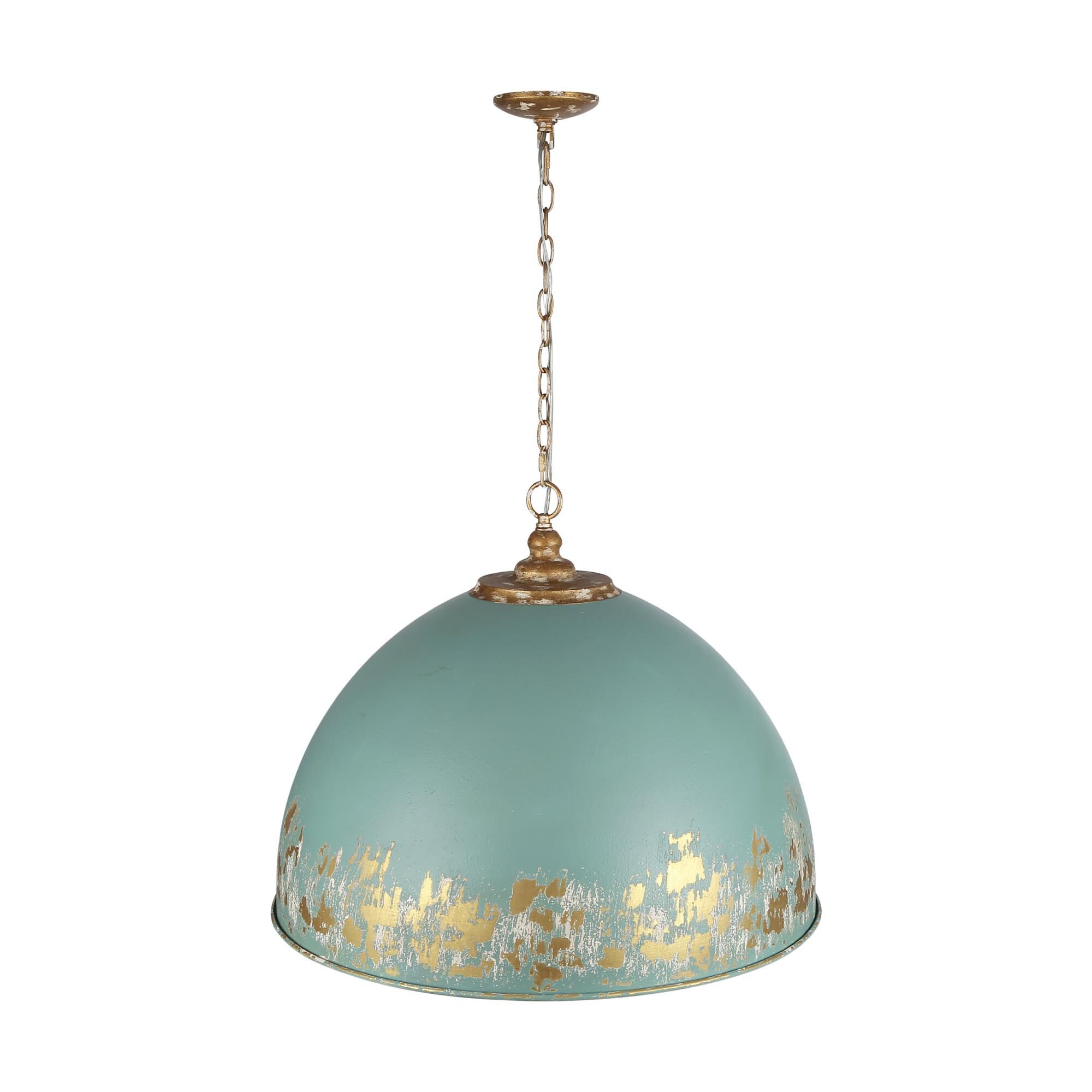Shown in Vintage Gold finish and Antique Teal shade