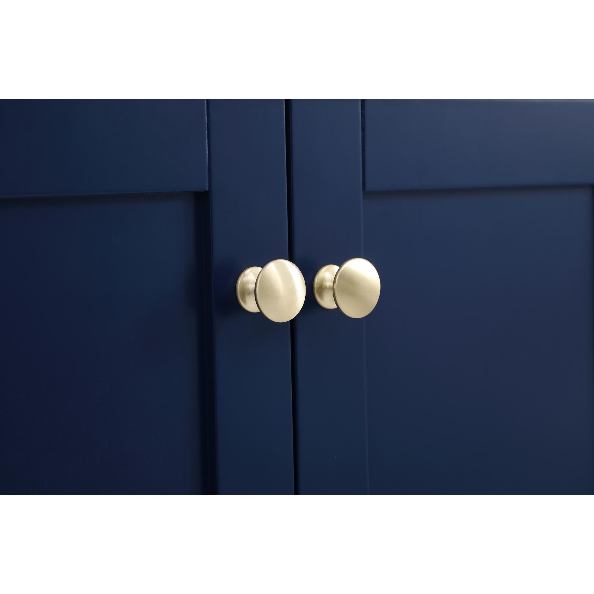 Shown in Blue And Gold With Calacatta Quartz finish