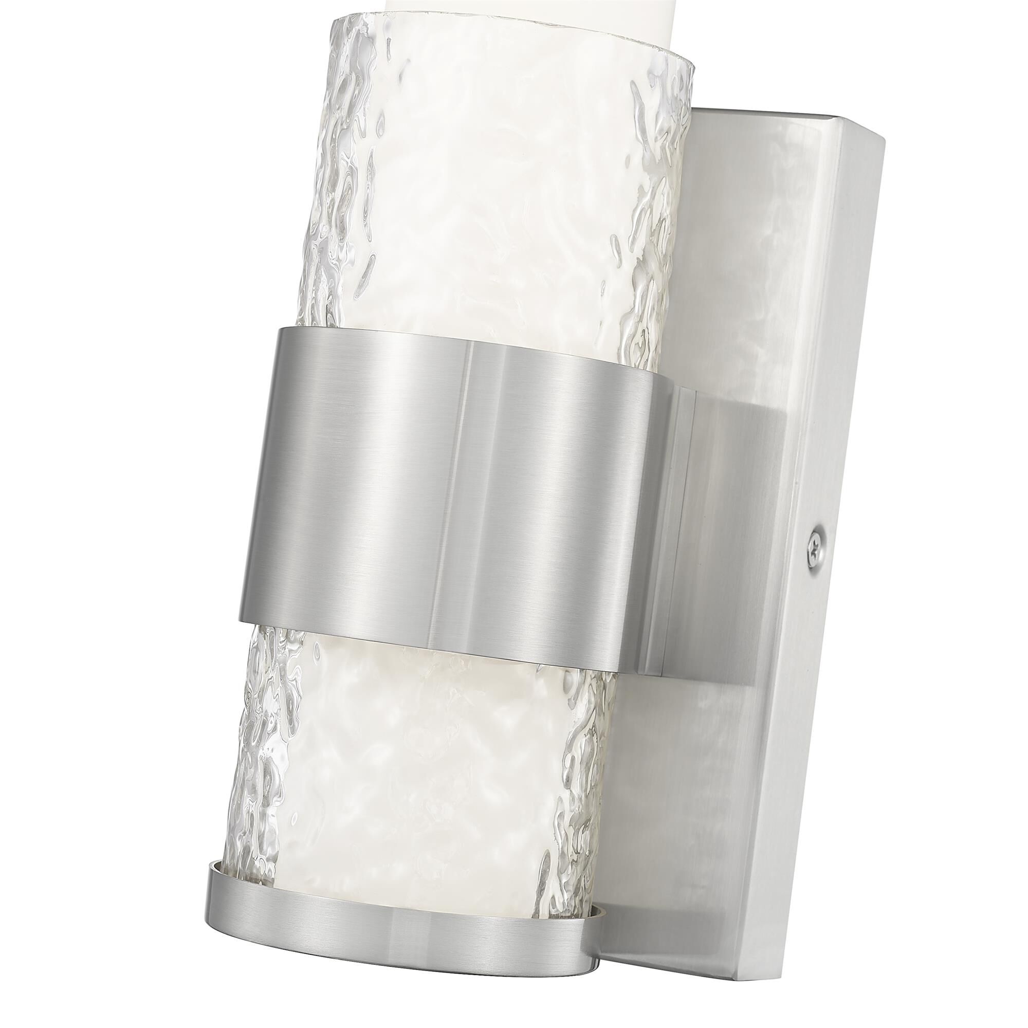 Shown in Brushed Nickel finish and Matte Opal glass and Matte Opal shade