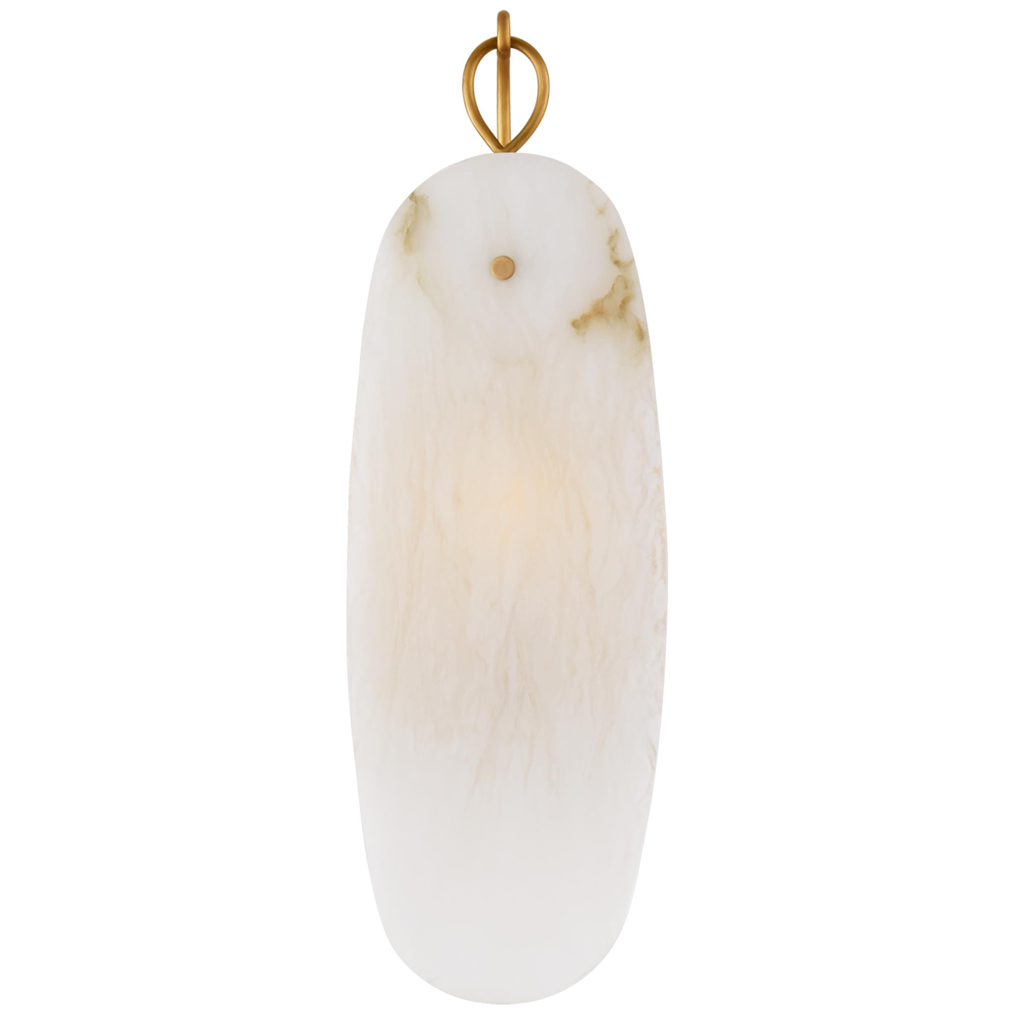 Shown in Antique-Burnished Brass finish and Alabaster shade