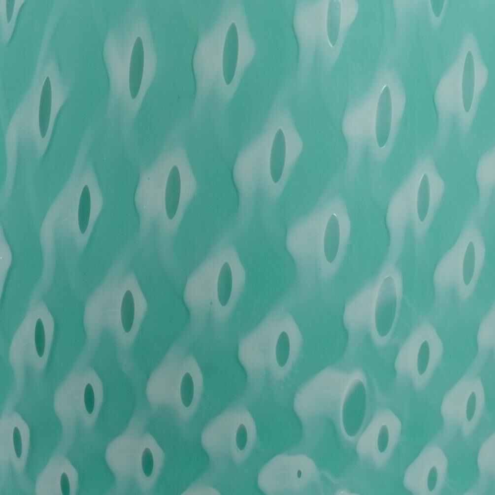 Shown in Mint Green and White finish and Colored glass