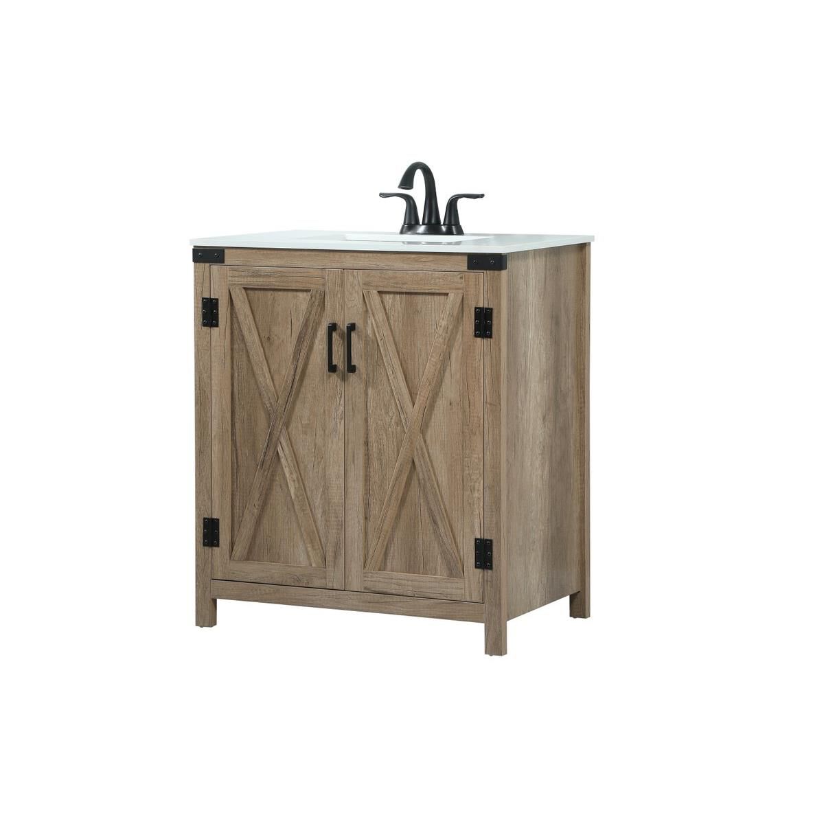 Shown in Natural Oak finish and Without Backsplash accent