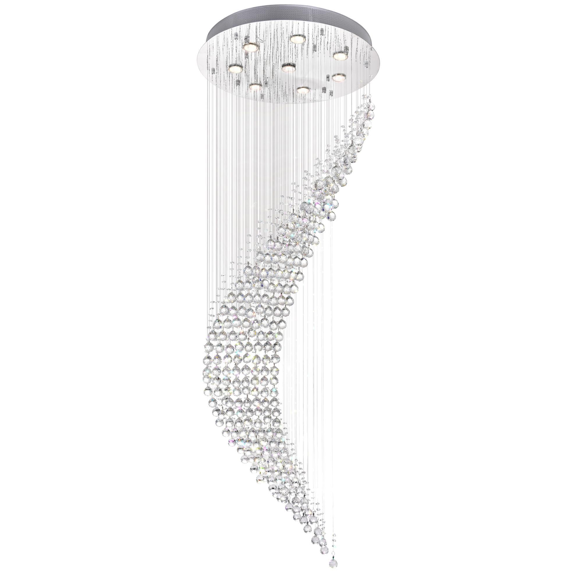 Shown in Chrome finish and K9 Clear crystal