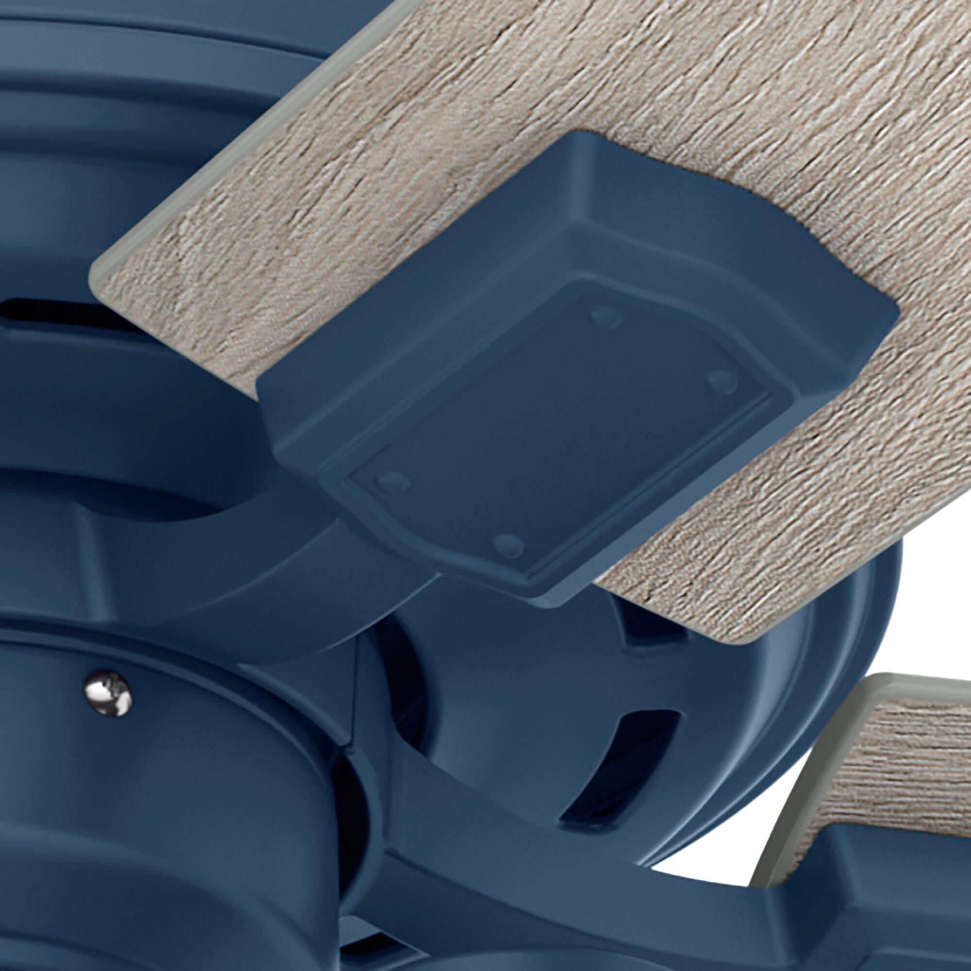 Shown in Indigo Blue finish and Clear Seeded glass