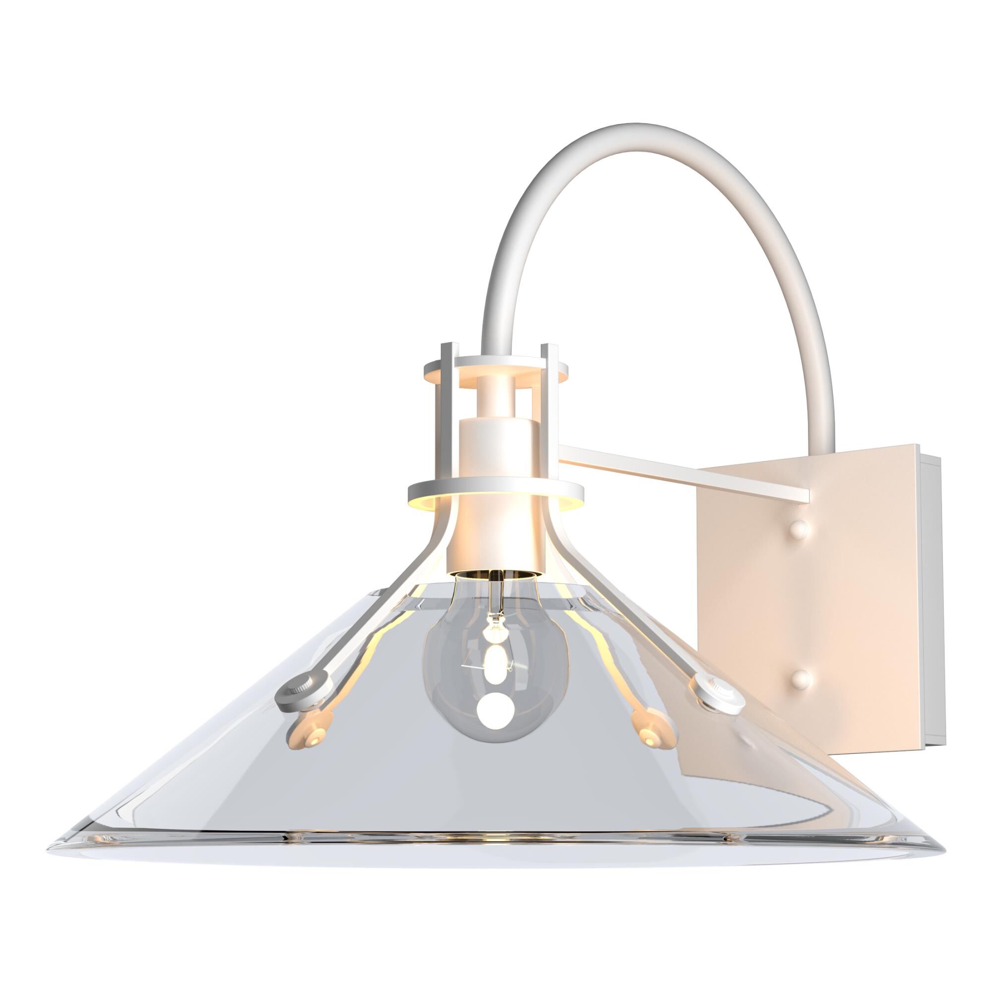 Shown in Coastal White finish and Clear glass