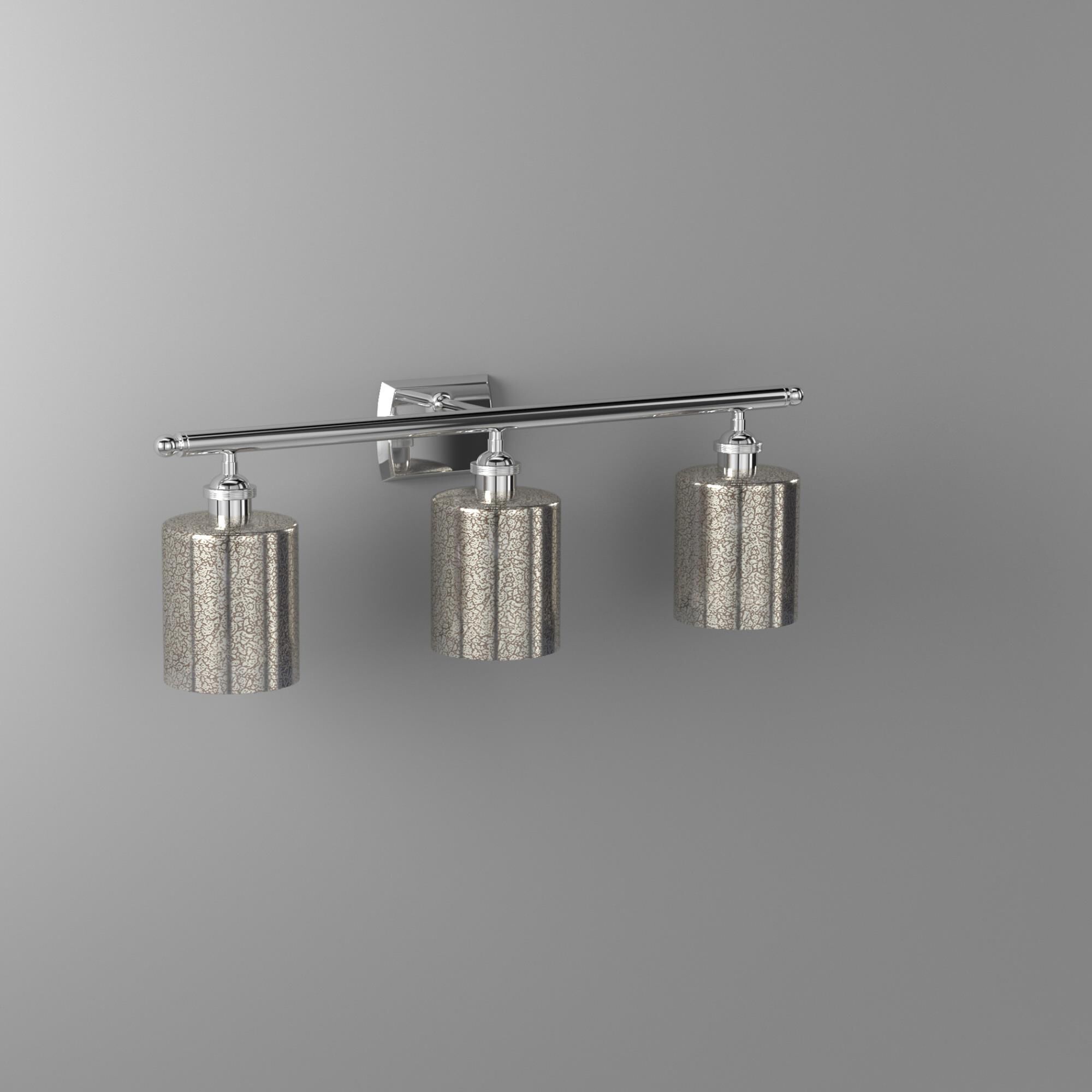 Shown in Polished Chrome finish and Mercury glass