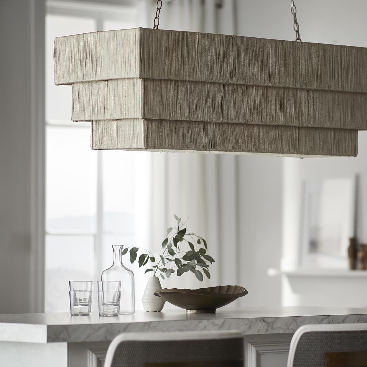 Everly 48 Inch Linear Suspension Light by Palecek