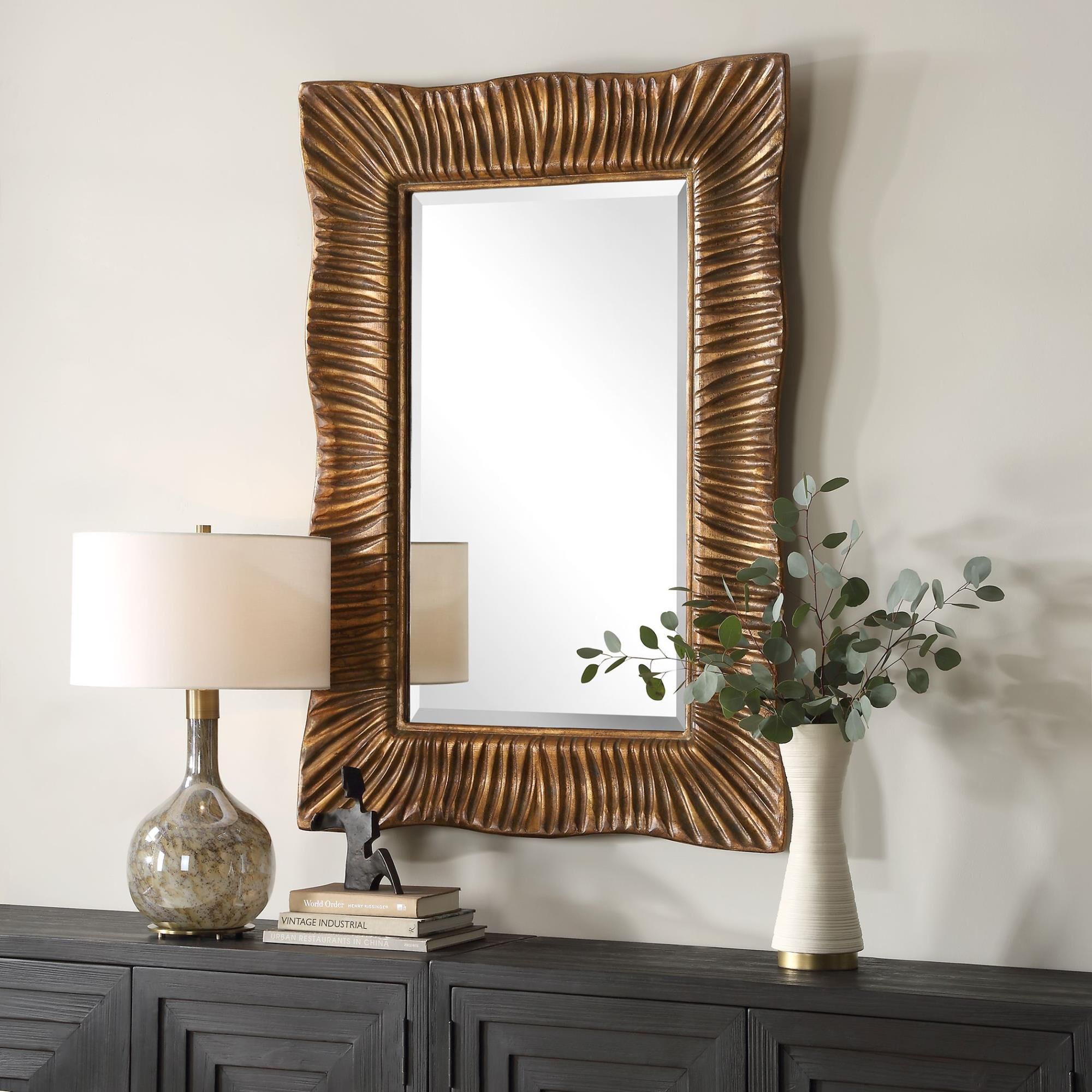 Shown in Embrace Timeless Elegance With Our Emerson Mirror, Boasting A Traditional Silhouette Enhanced By A S finish