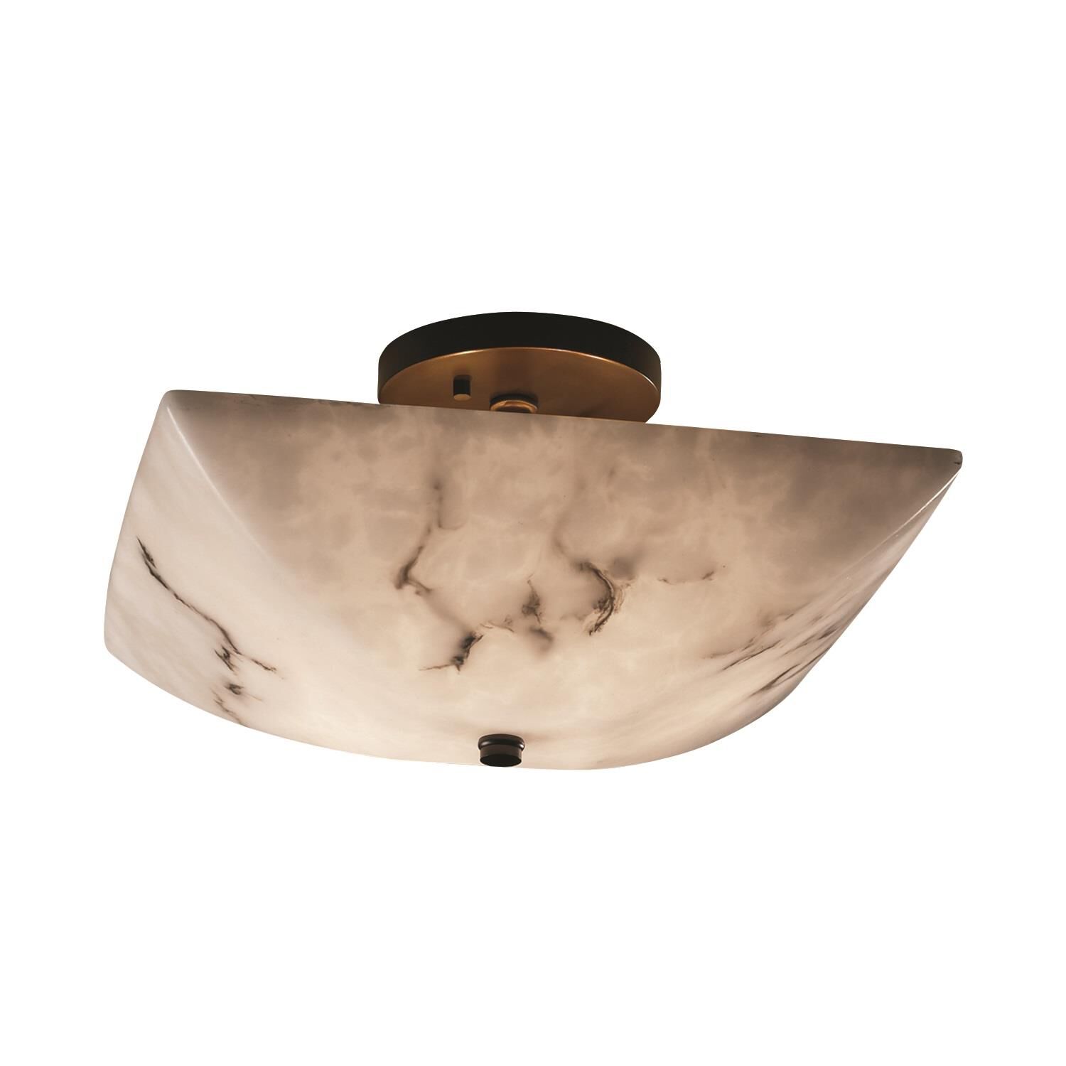 Lumenaria 14 Inch 2 Light LED Semi Flush Mount by Justice Design Group