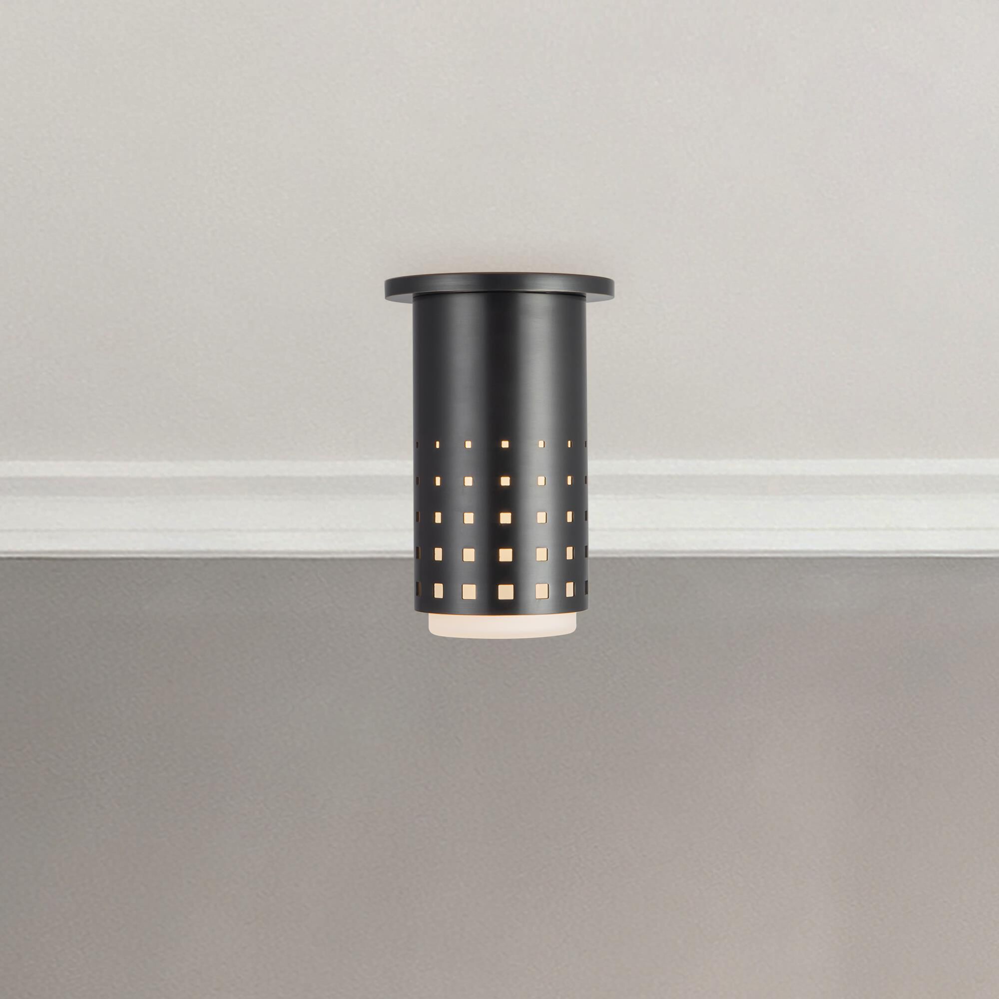 Shown in Urban Bronze finish and Clear Exterior Opal Interior glass