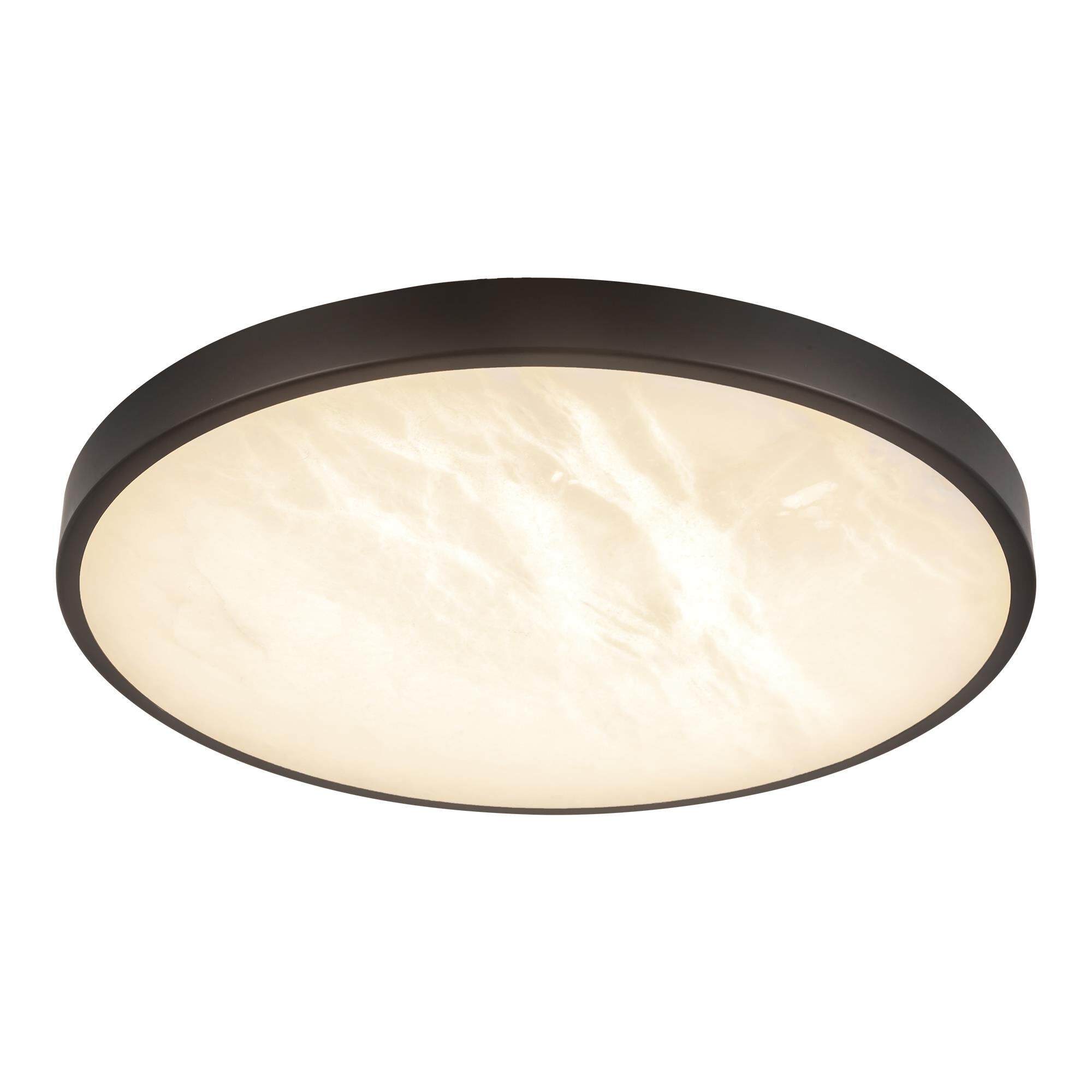 Shown in Matte Black finish and Alabaster glass