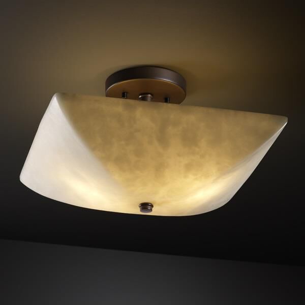 Clouds 14 Inch 2 Light Semi Flush Mount by Justice Design Group