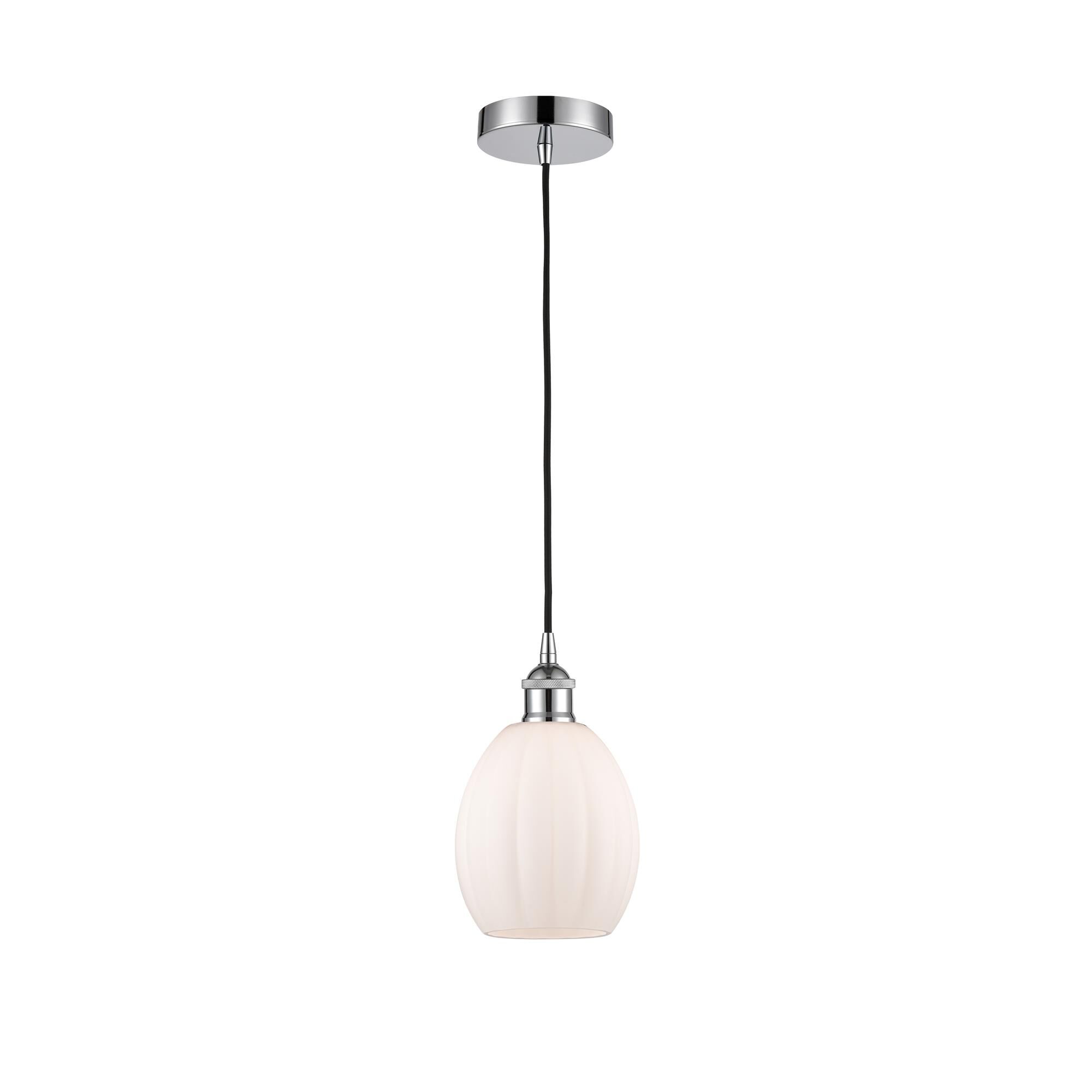 Shown in Polished Chrome finish and Matte White glass