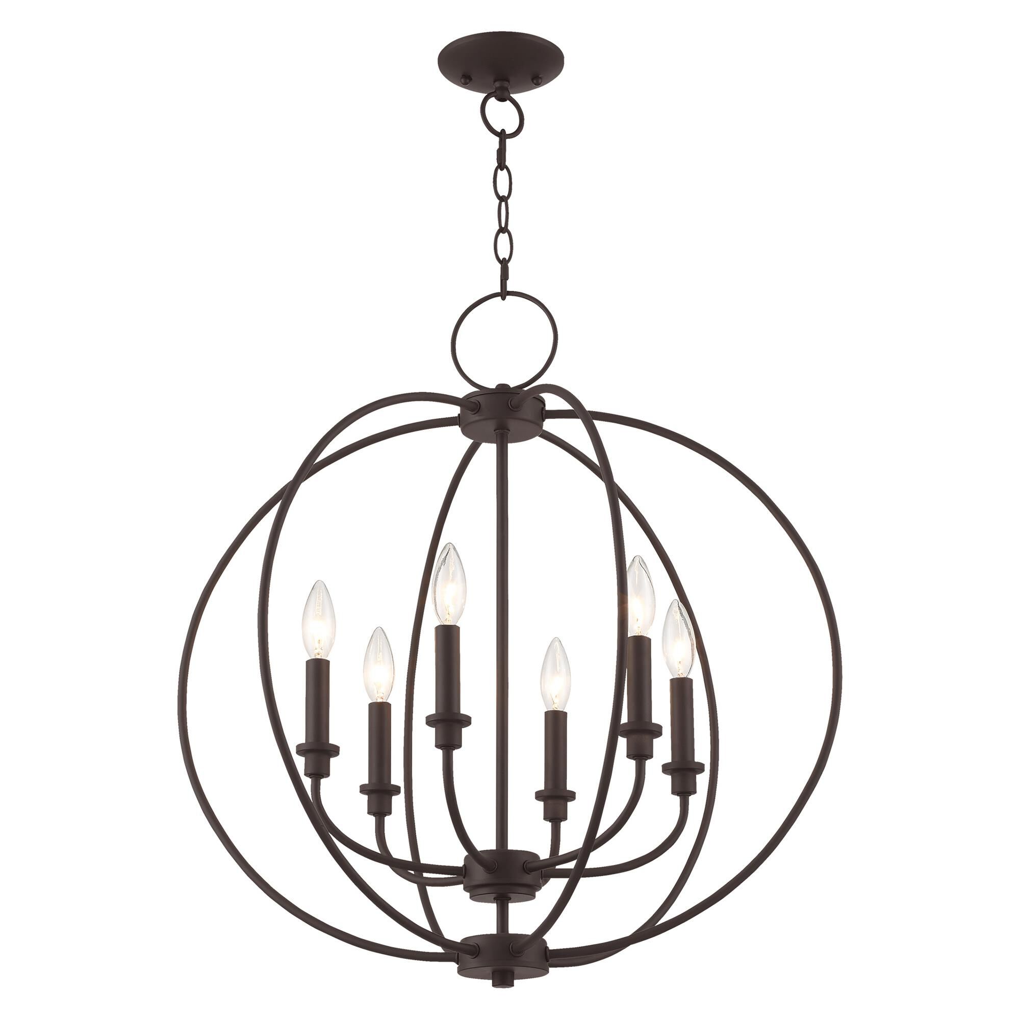 Milania 25 Inch 6 Light Chandelier by Livex Lighting