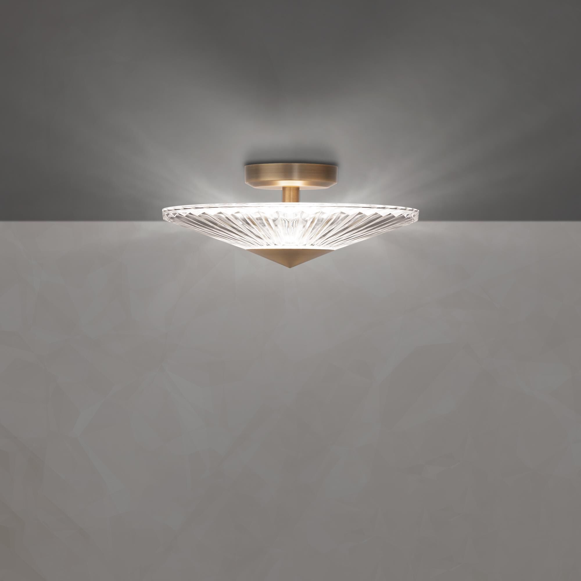 Origami 16 Inch Semi Flush Mount by Schonbek