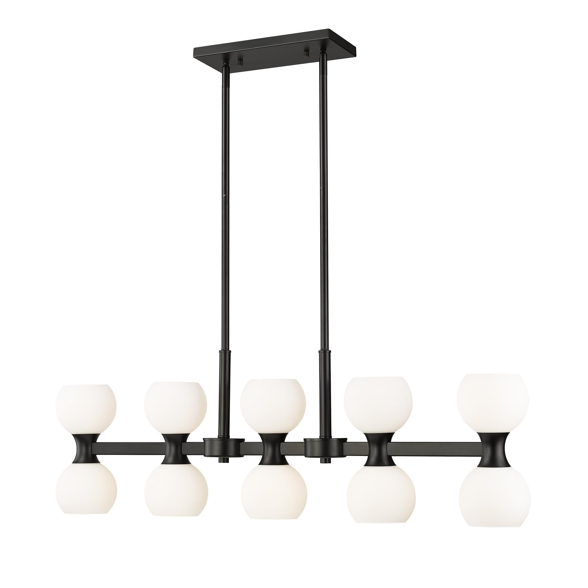 Shown in Matte Black finish and Clear glass