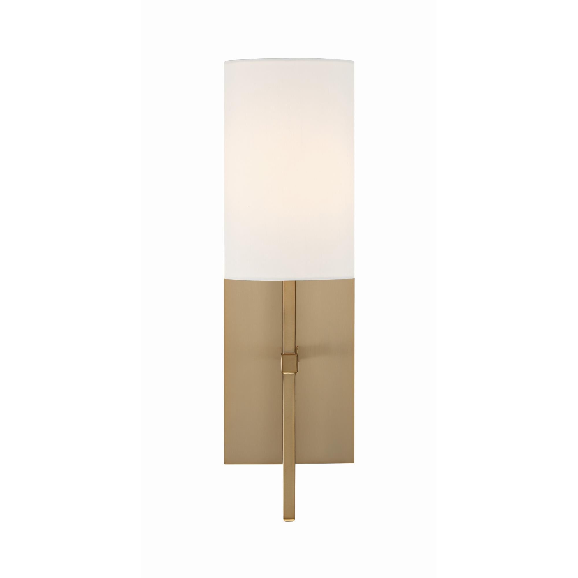 Shown in Aged Brass finish and White Silk glass and White Silk shade