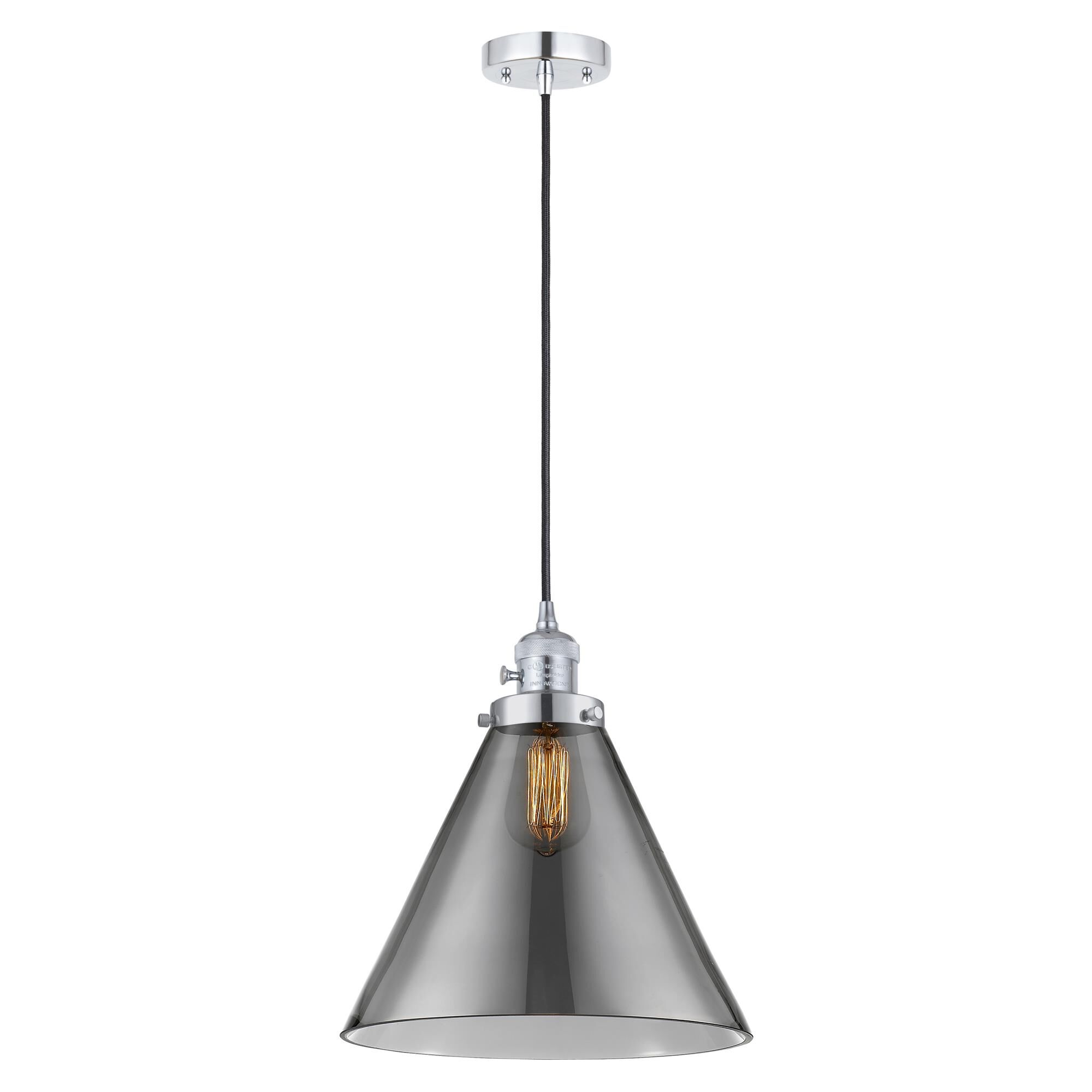 Shown in Polished Chrome finish and Plated Smoke glass