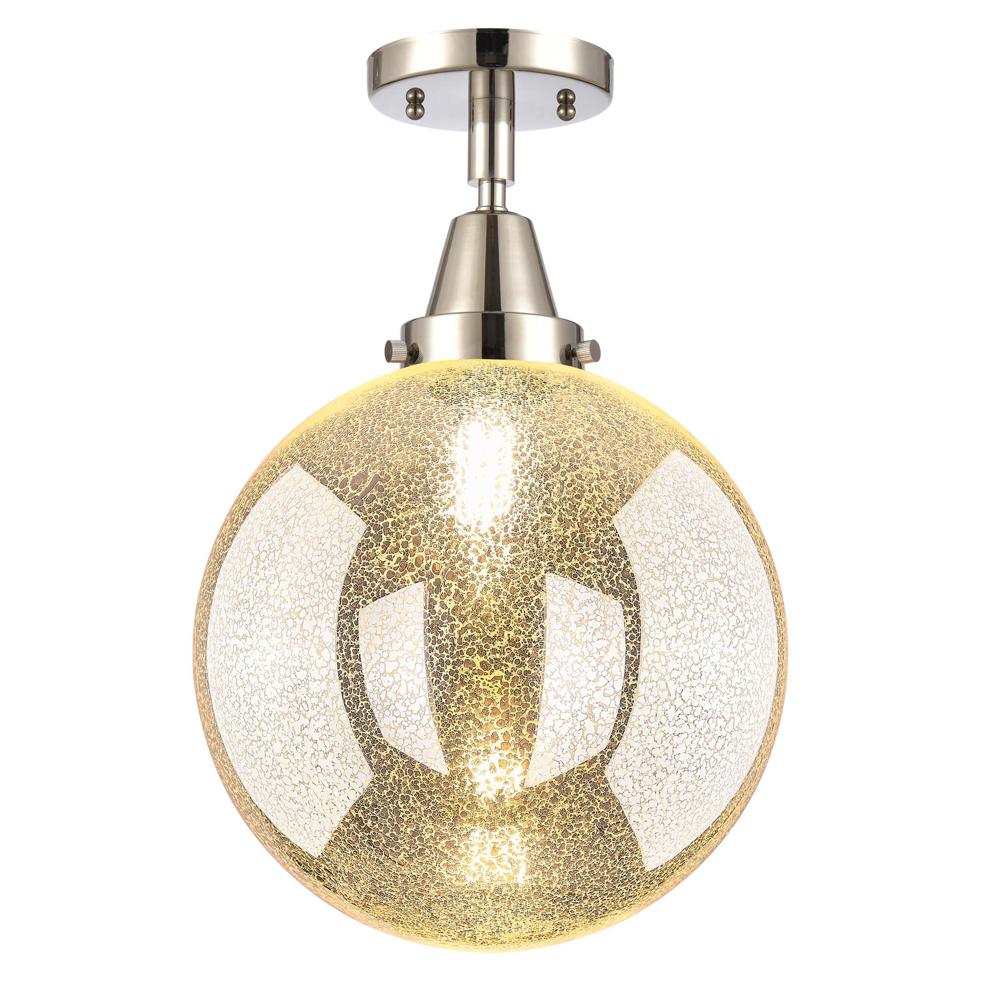 Shown in Polished Nickel finish and Mercury glass