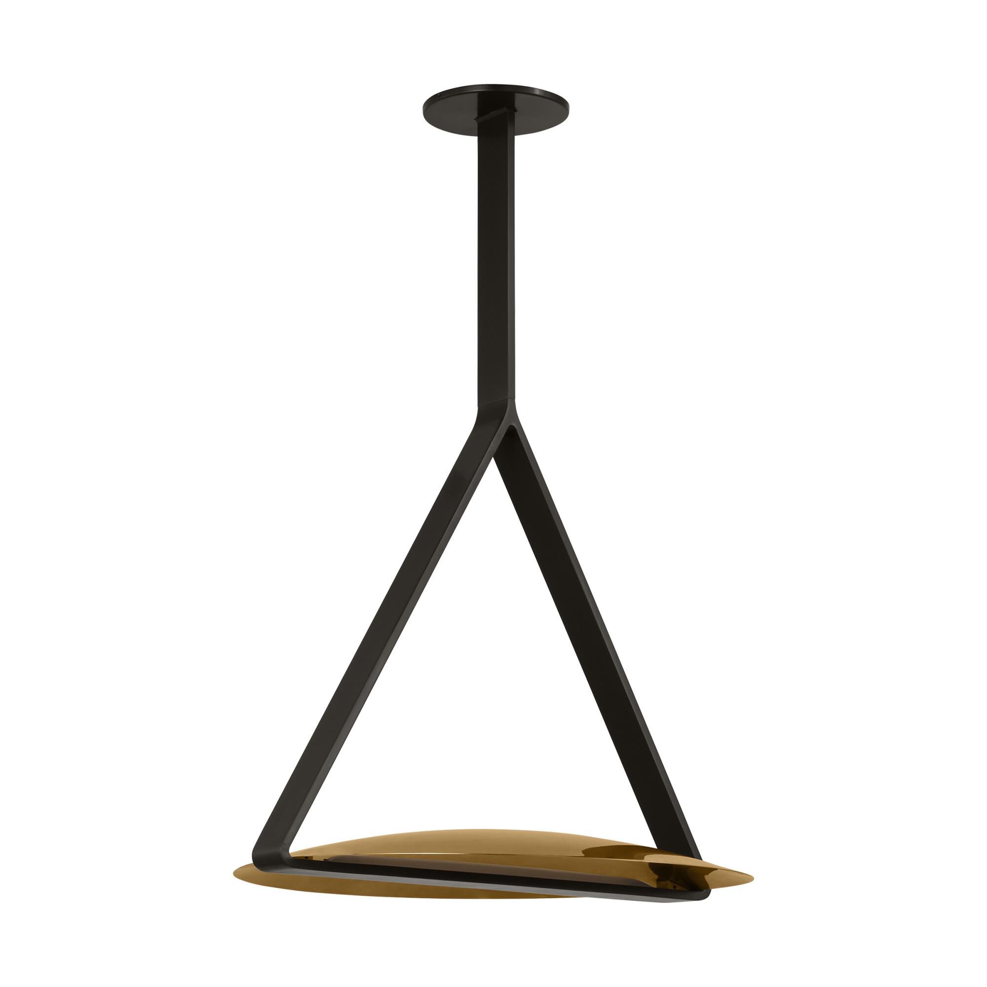 Shown in Dark Bronze/Natural Brass finish and Brass shade