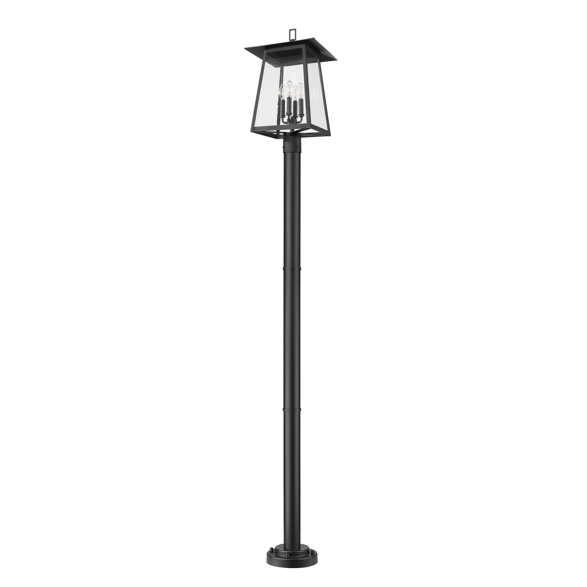 Shown in Black finish and Clear Seedy glass and Clear Seedy shade