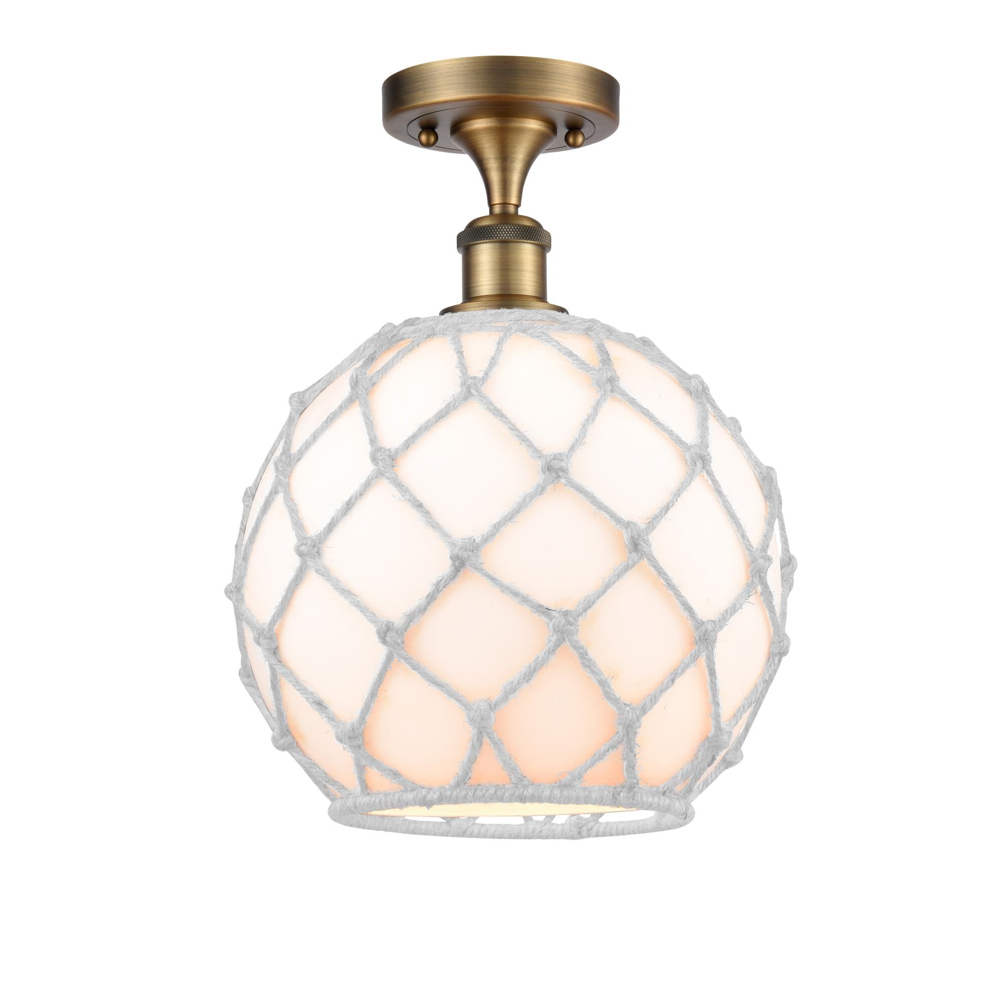 Bruno Marashlian Farmhouse Rope 10 Inch Semi Flush Mount by Innovations Lighting