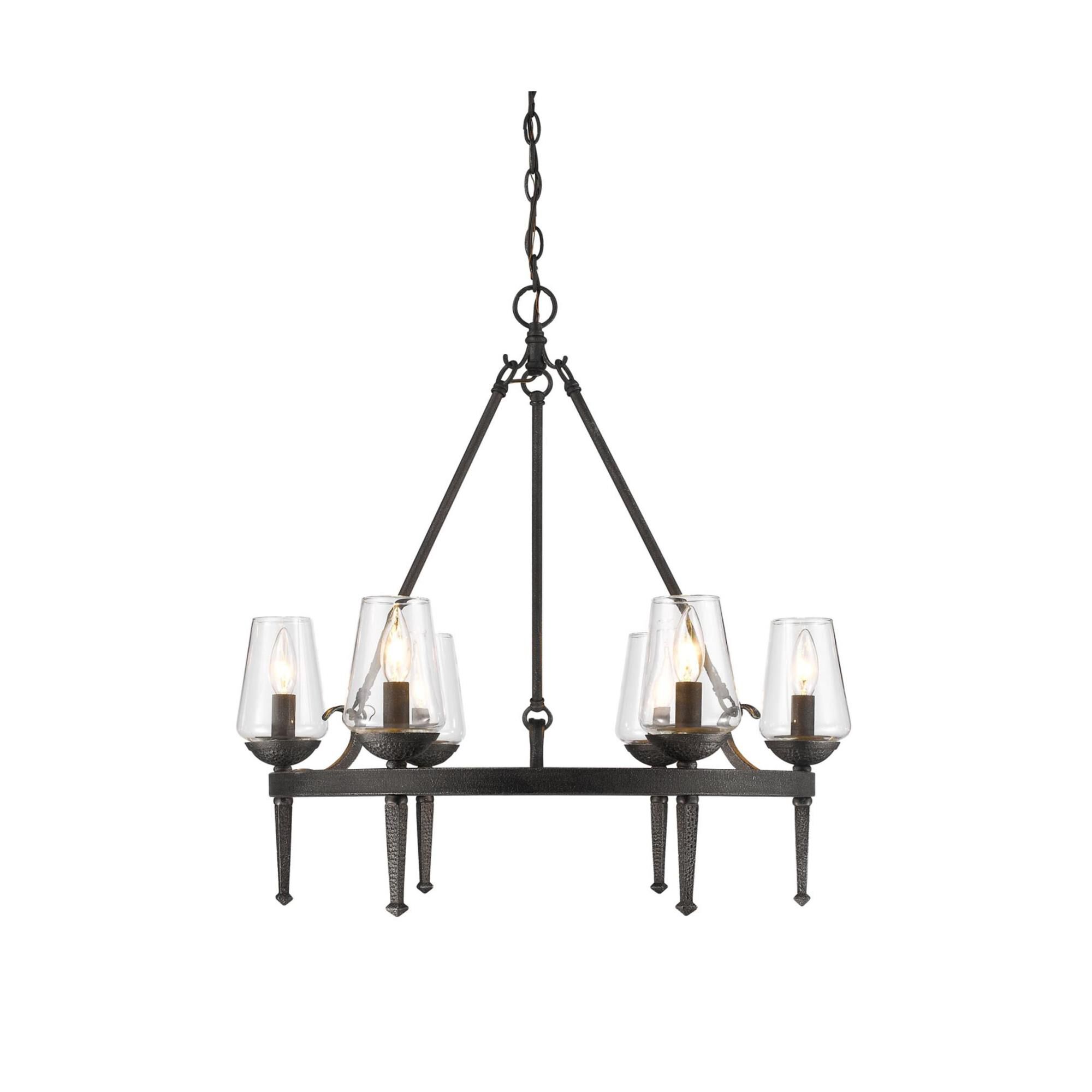 Marcellis 26 Inch 6 Light Chandelier by Golden Lighting