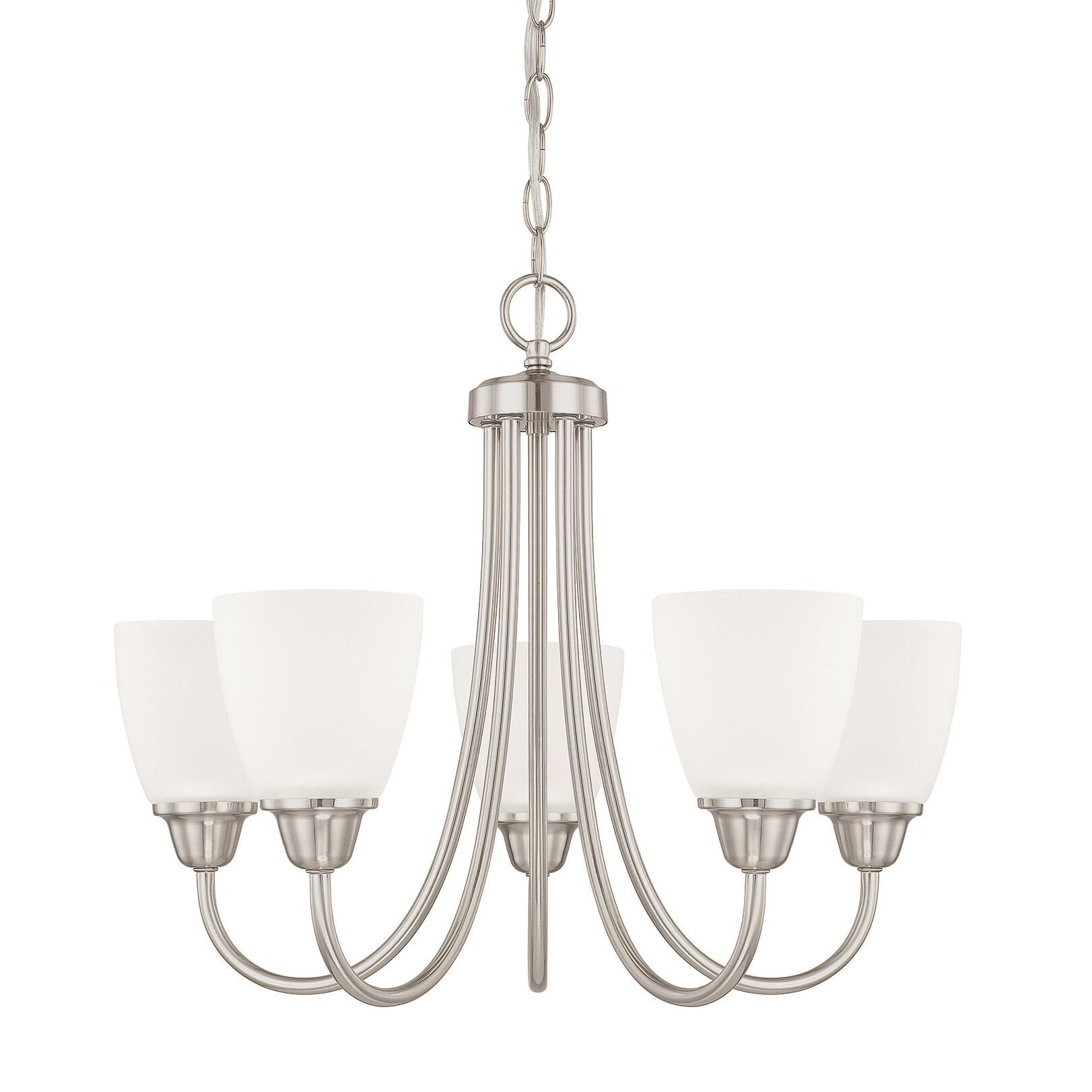 Shown in Brushed Nickel finish and Acid Washed glass