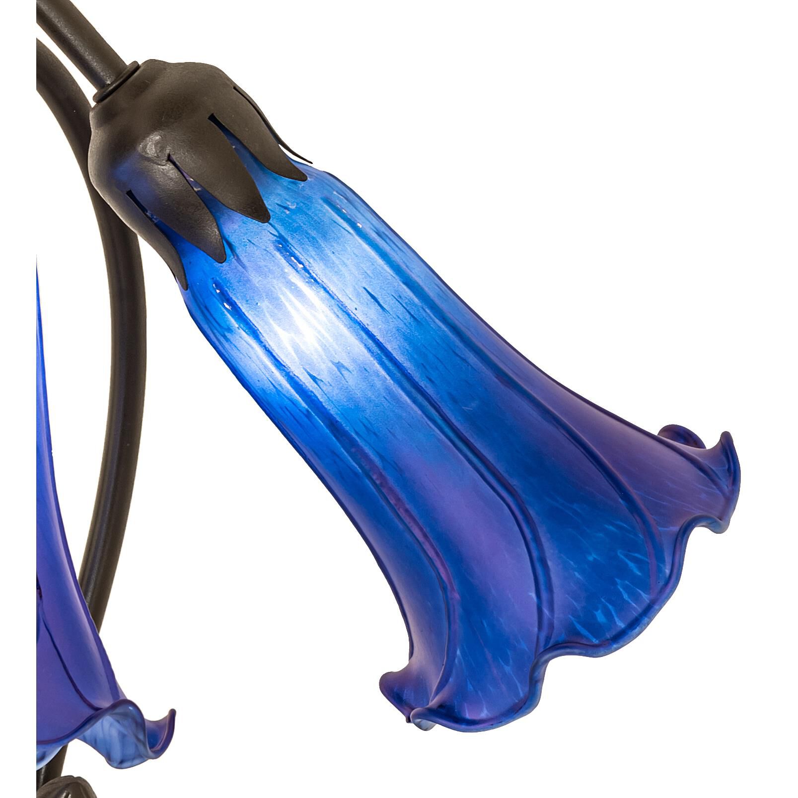 Shown in Mahogany Bronze finish and Blue glass