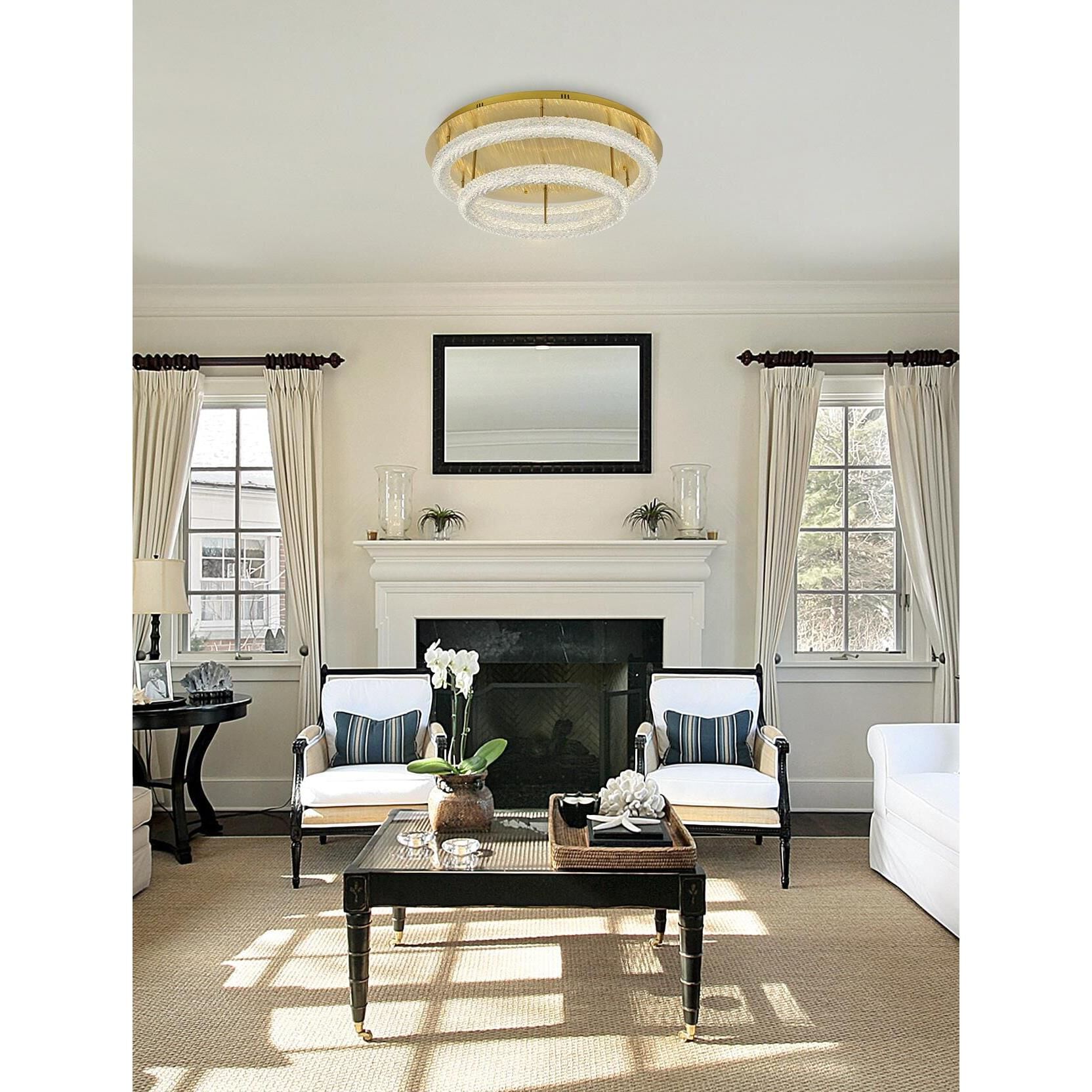 Shown in Satin Gold finish and Rc crystal