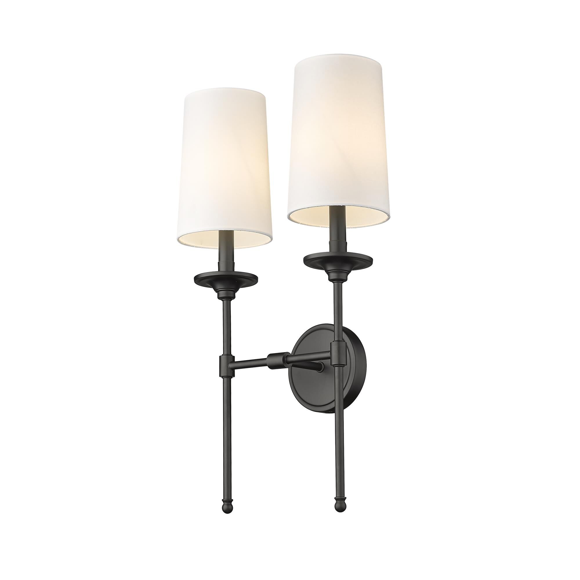 Shown in Matte Black finish and Cloth Cover glass and Cloth Cover shade