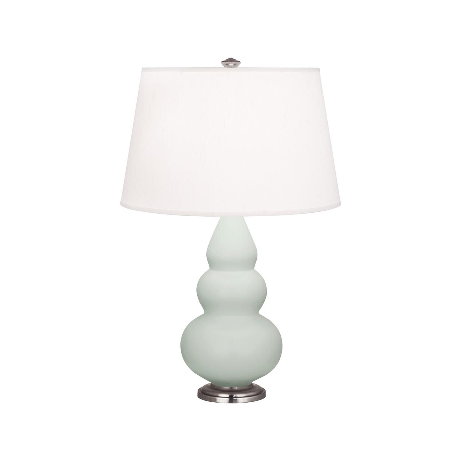 Shown in Matte Celadon finish and Pearl shade and Antique Silver accent