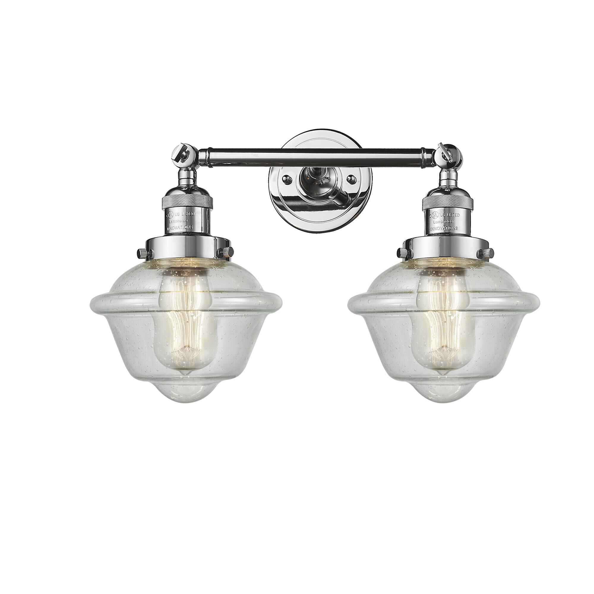 Shown in Polished Chrome finish and Seedy glass