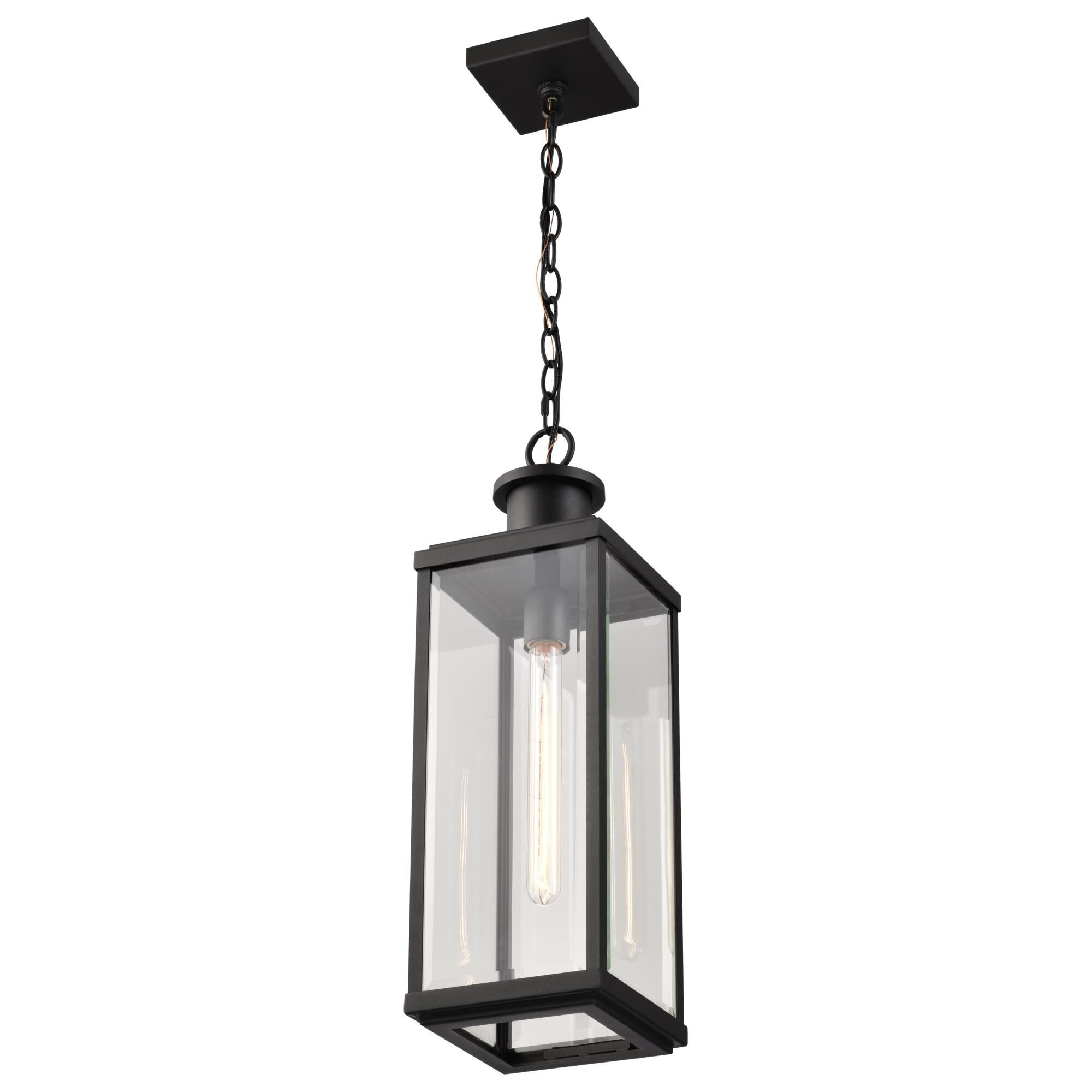 Shown in Sand Black finish and Clear Beveled glass